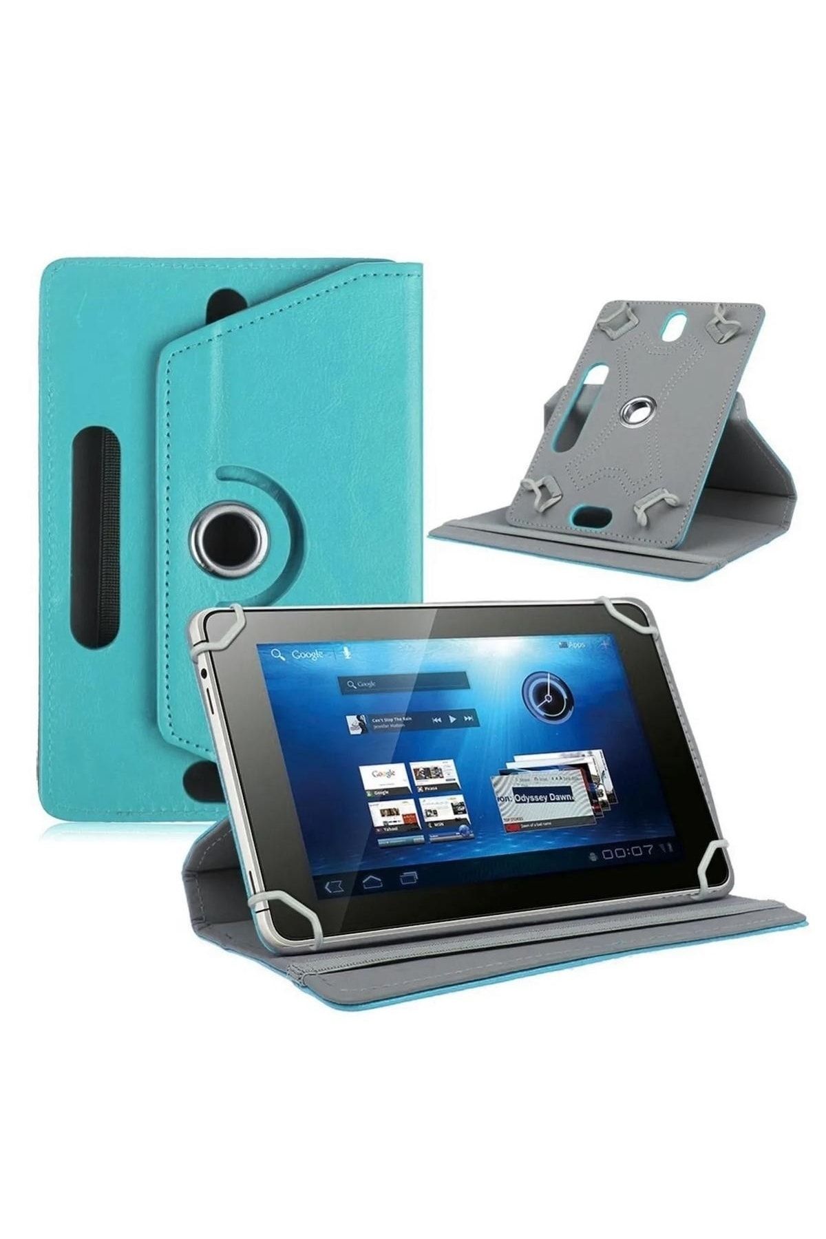DUHALINE-Samsung Galaxy Tab SM-T510 10.1'' Compatible Universal Tablet Case with Rotating Stand + Touch Pen 2