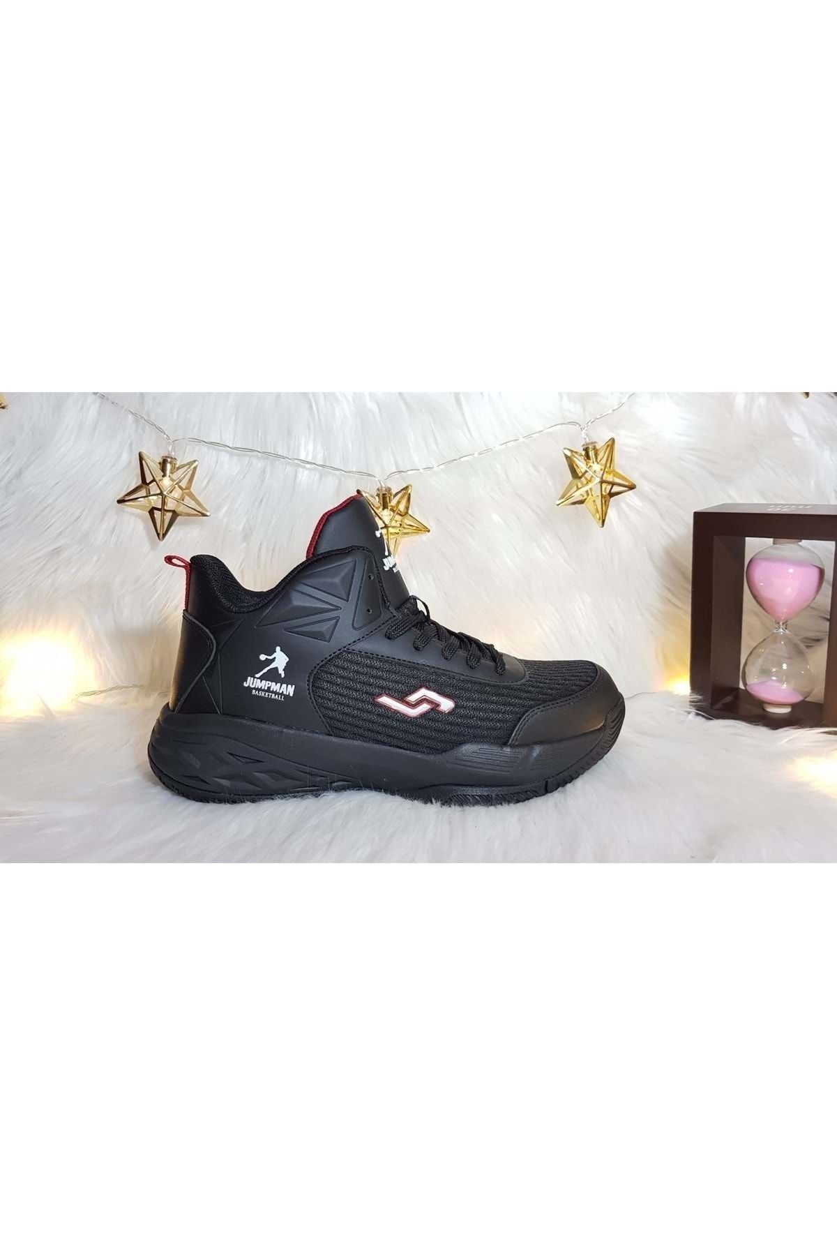 Jump Basketball Shoes Black Flat