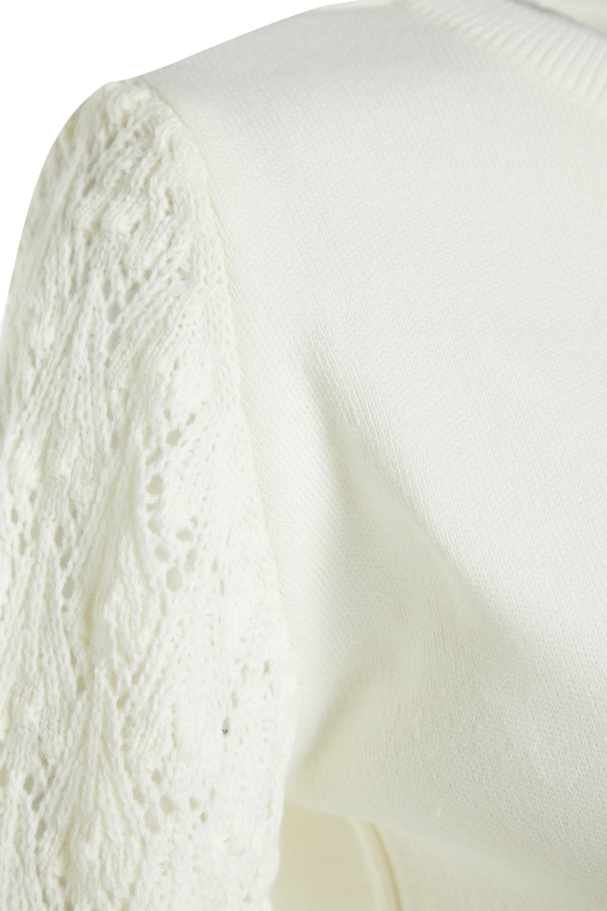 Trendyol Collection-Durchbrochener Strickpullover in Ecru - Perforiert, TWOAW22KZ1422 7