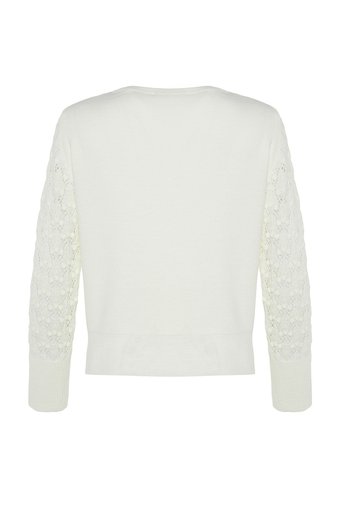 Trendyol Collection-Durchbrochener Strickpullover in Ecru - Perforiert, TWOAW22KZ1422 8