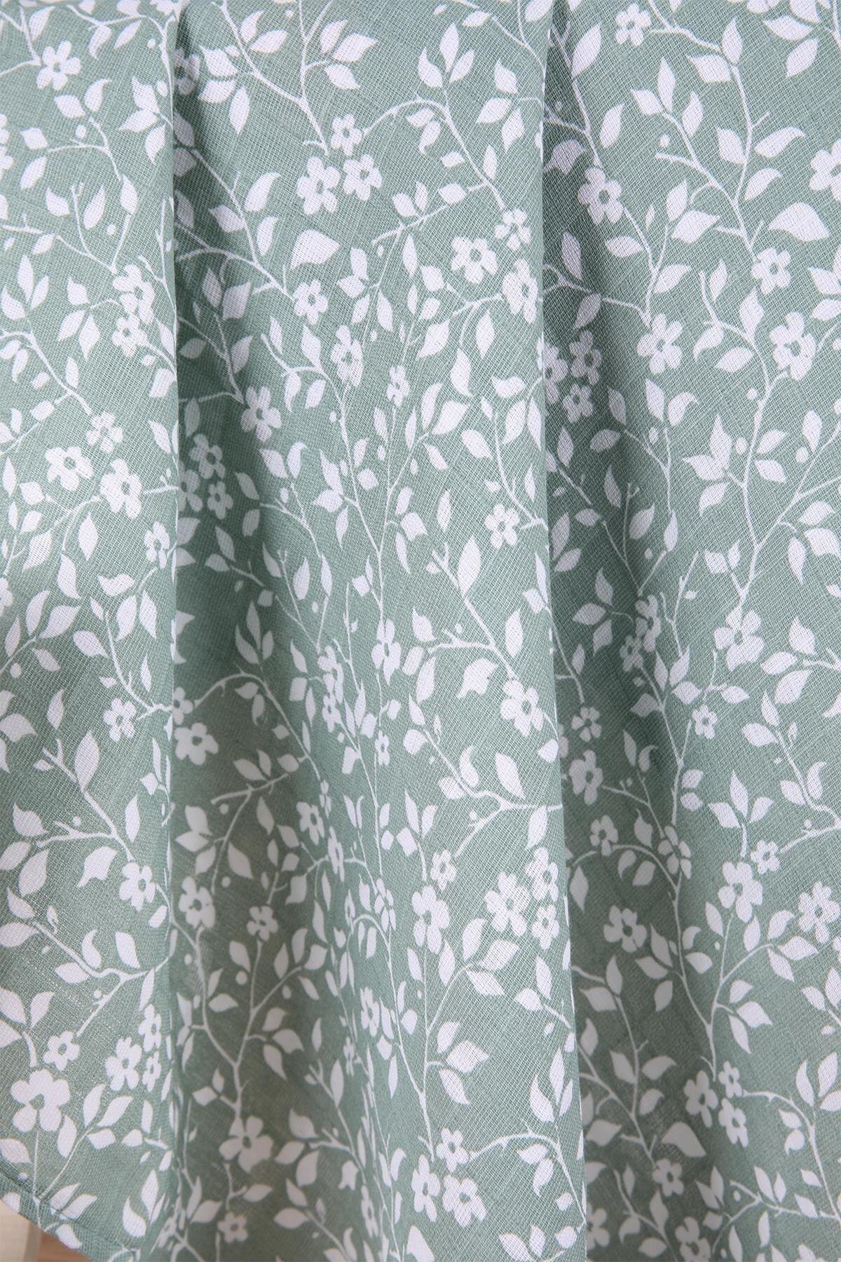 Babyhola Müslin Örtü 80x80cm Yaprak Desen Organik Hediyelik Emzirme Alt Açma Yenidoğan Puset Örtüsü fotoğrafı 3 (önizleme)