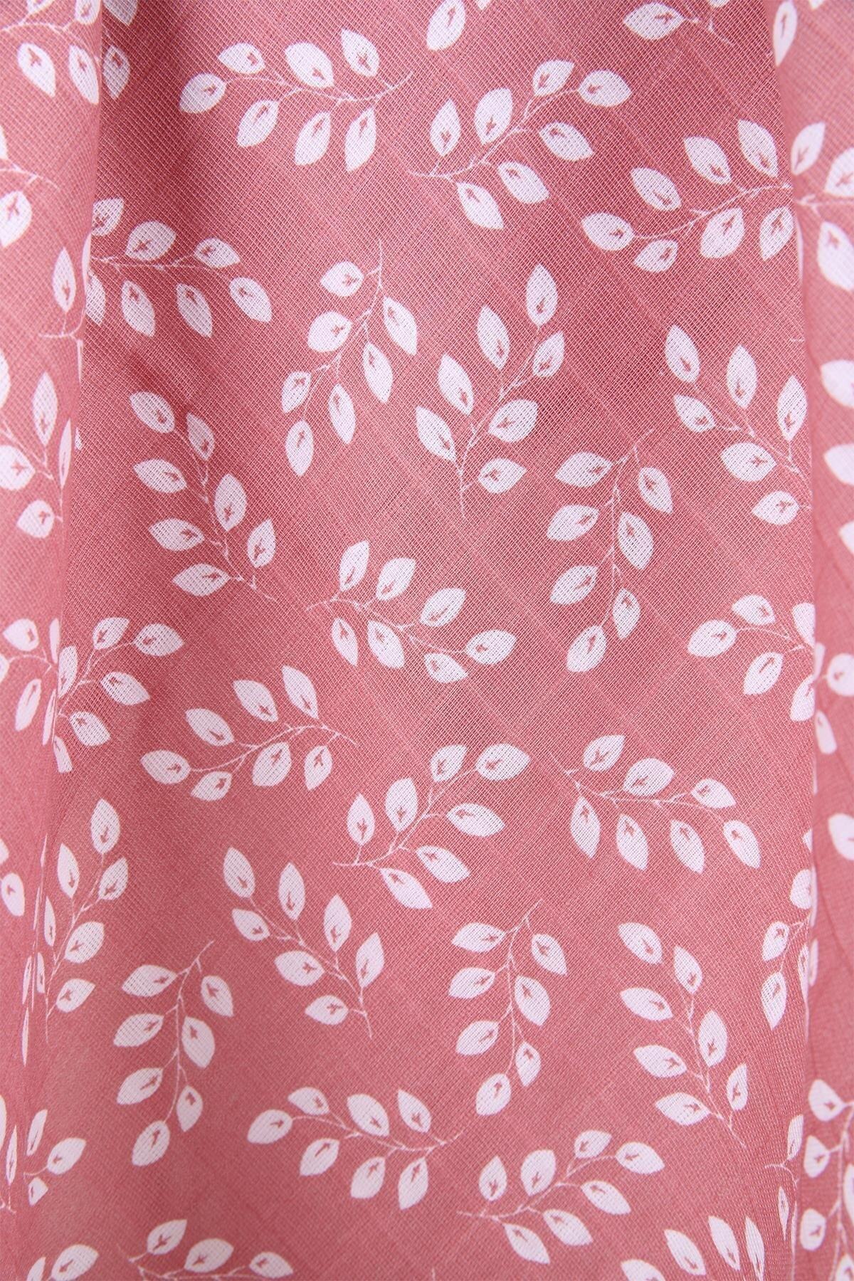 Babyhola Müslin Örtü 80x80cm Yaprak Desen Organik Hediyelik Emzirme Alt Açma Yenidoğan Puset Örtüsü fotoğrafı 3 (önizleme)