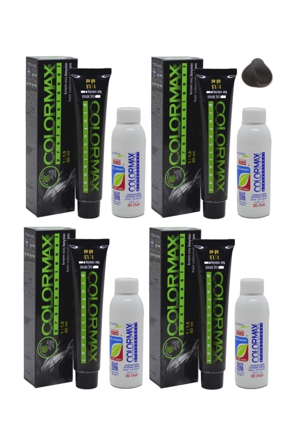 Colormax 5 Açık Kestane 4'lü + Oksidan Krem 90ml 4'lü