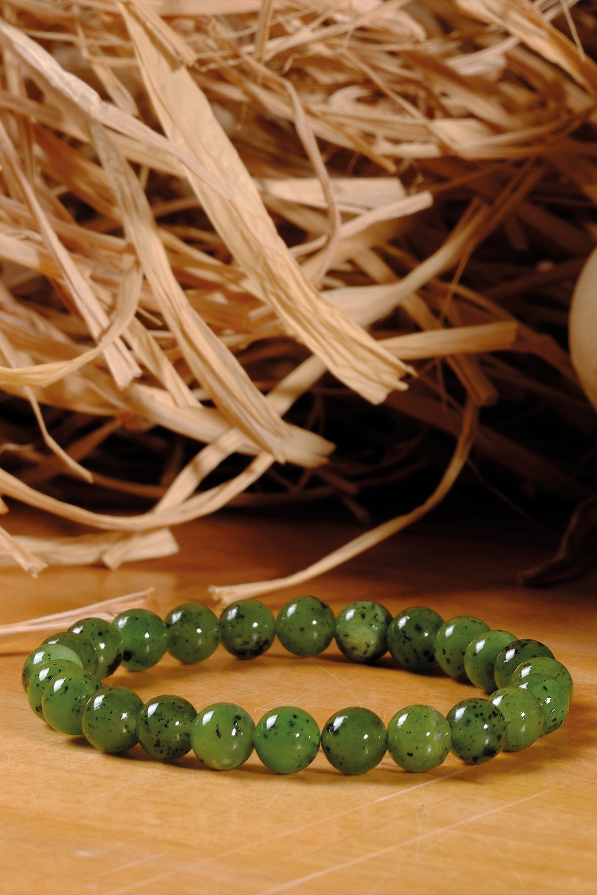 Wyoming Jade Bracelet, Wyoming Jade and lava bead bracelet - Shop Wyoming