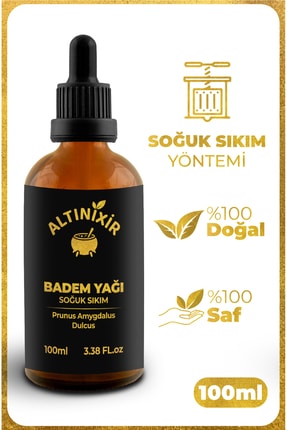 ALTINİXİR Badem Yağı Soğuk Sıkım 100ml