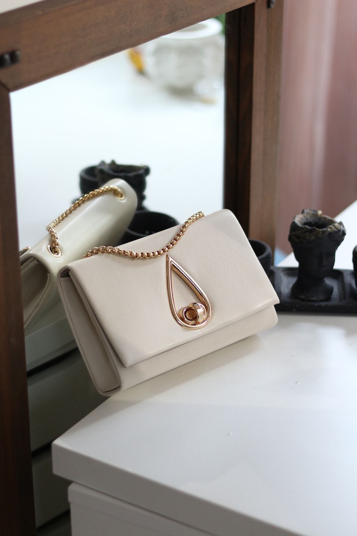 Moom Bag Women s Cream Drop Accessory Shoulder Bag Trendyol