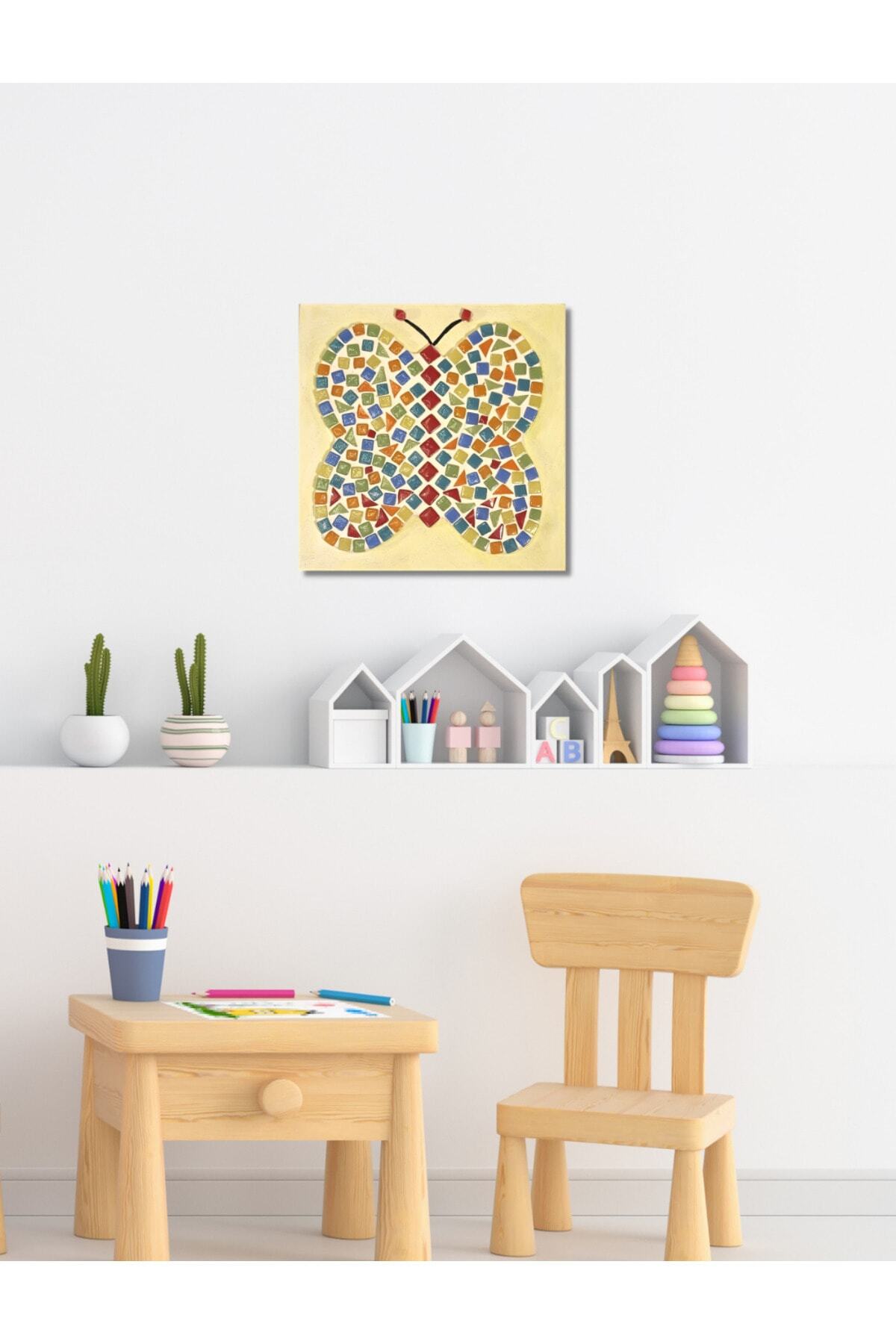 ست موزاییک کودکان – اسباببازی آموزشی هنری برای پرورش تمرکز و مهارت دست (پروانه)