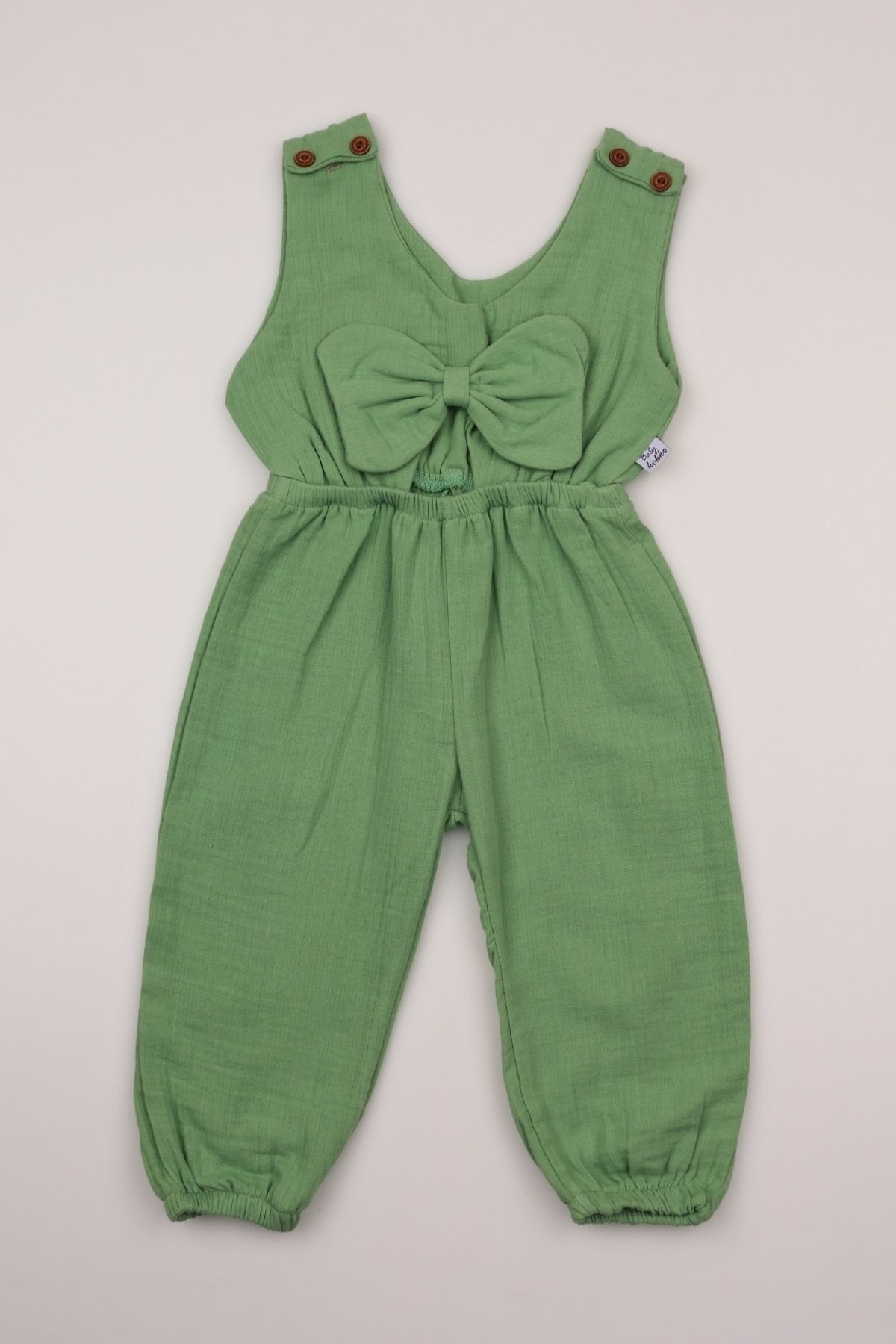 Green top overall romper
