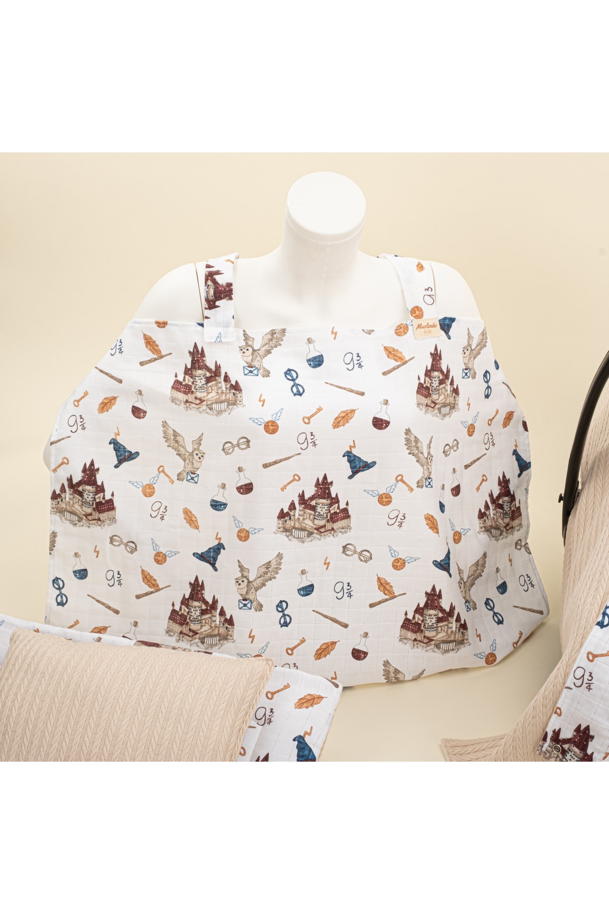 Yunikobaby 18 Parça Set - Sütlü Kahve Örgü - Harry - Puset Seti,babynest,emzirme Önlüğü Ve Yastığı,alt Açma Mat fotoğrafı 6 (önizleme)