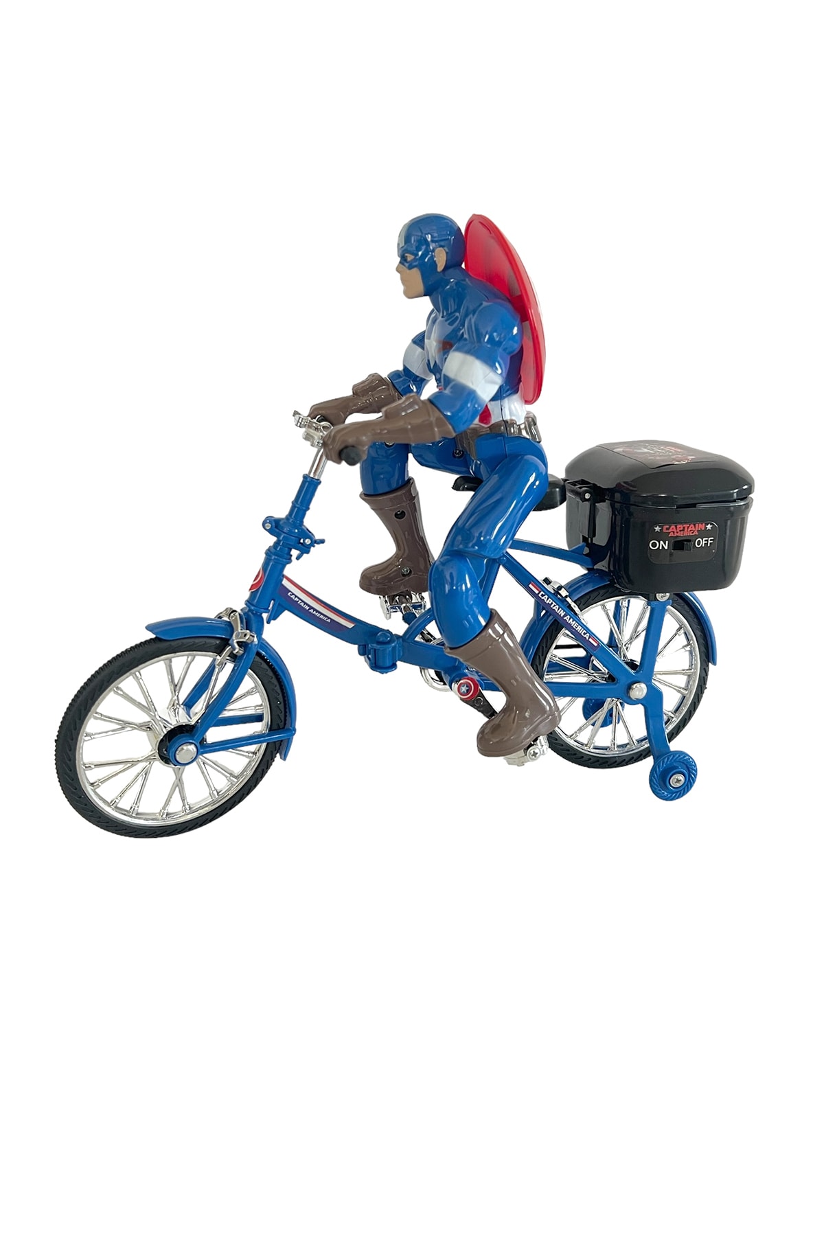UDATOYS Kaptan Amerika Karakter Ve Bisiklet Müzikli Işıklı Hareketli Captain America Figür fotoğrafı 4 (önizleme)