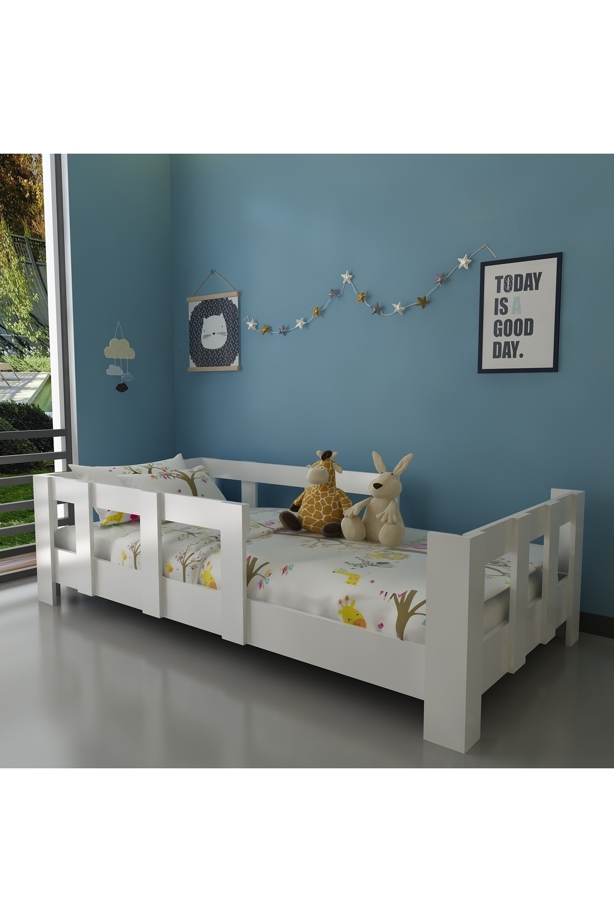 MOBİLYA GEZEGENİ MONTESSORİ KARYOLA - W42- BEYAZ-90x190CM YATAK UYUMLU