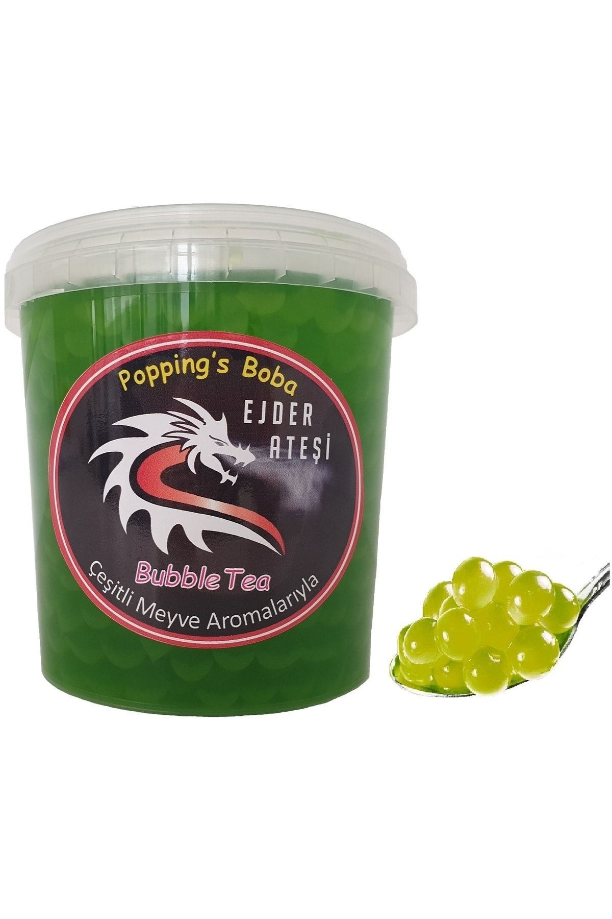 Misket Limonu Aromalı Bubble Tea İncileri 1000 gr.-Popping Boba -Bubble Tea -Tapyoka İncileri