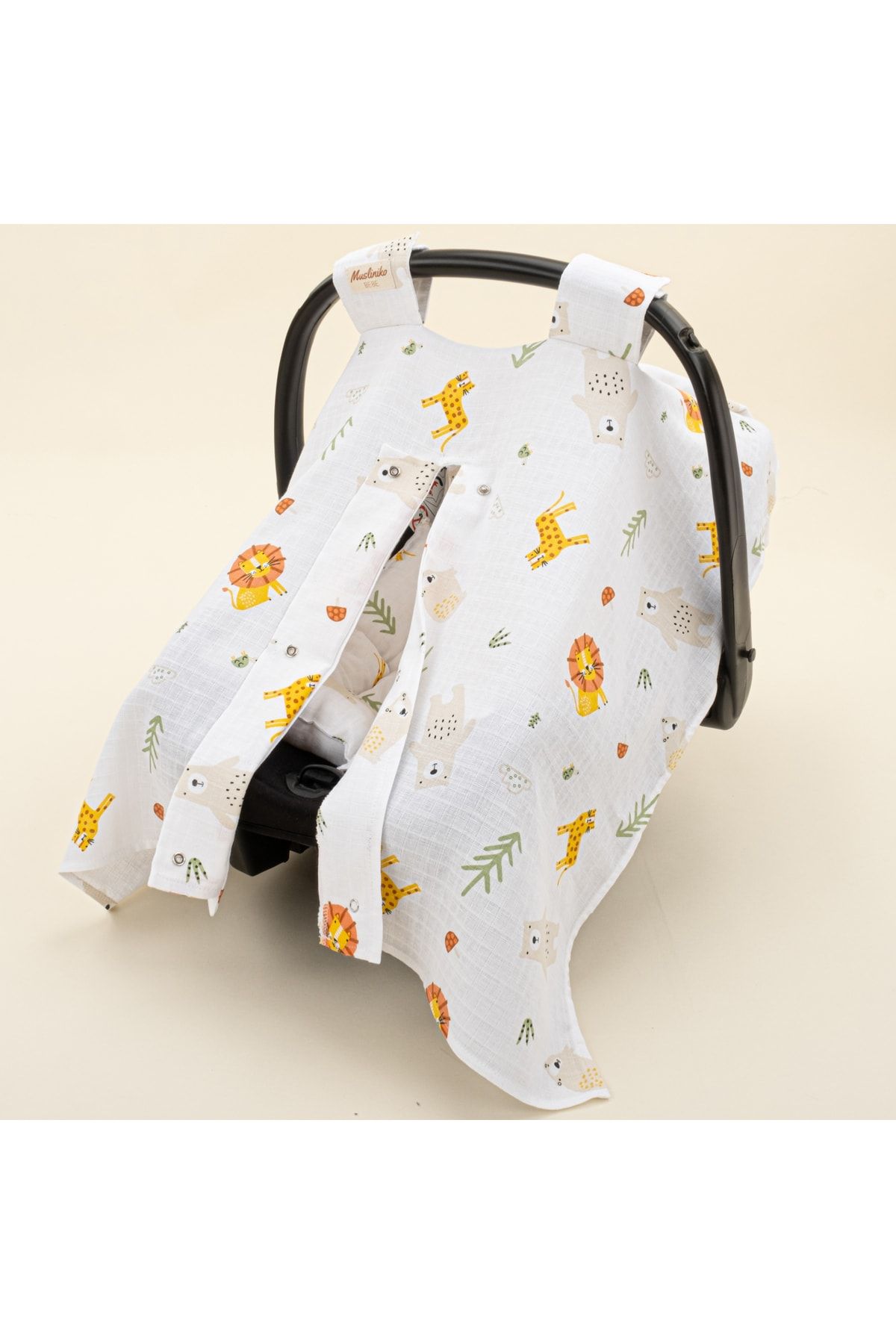 Yunikobaby-Single Layer Muslin Stroller Cover and Cushion - Aslan 3