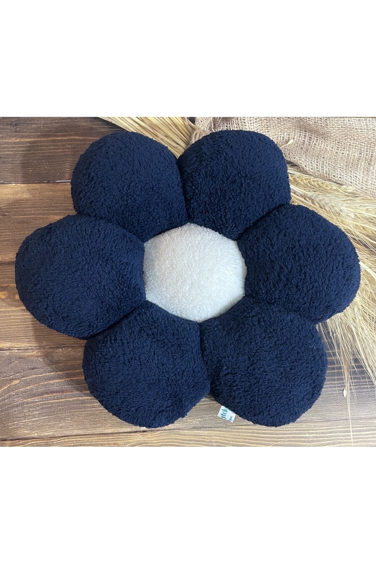 daisy pillow throw pillow navy color decor