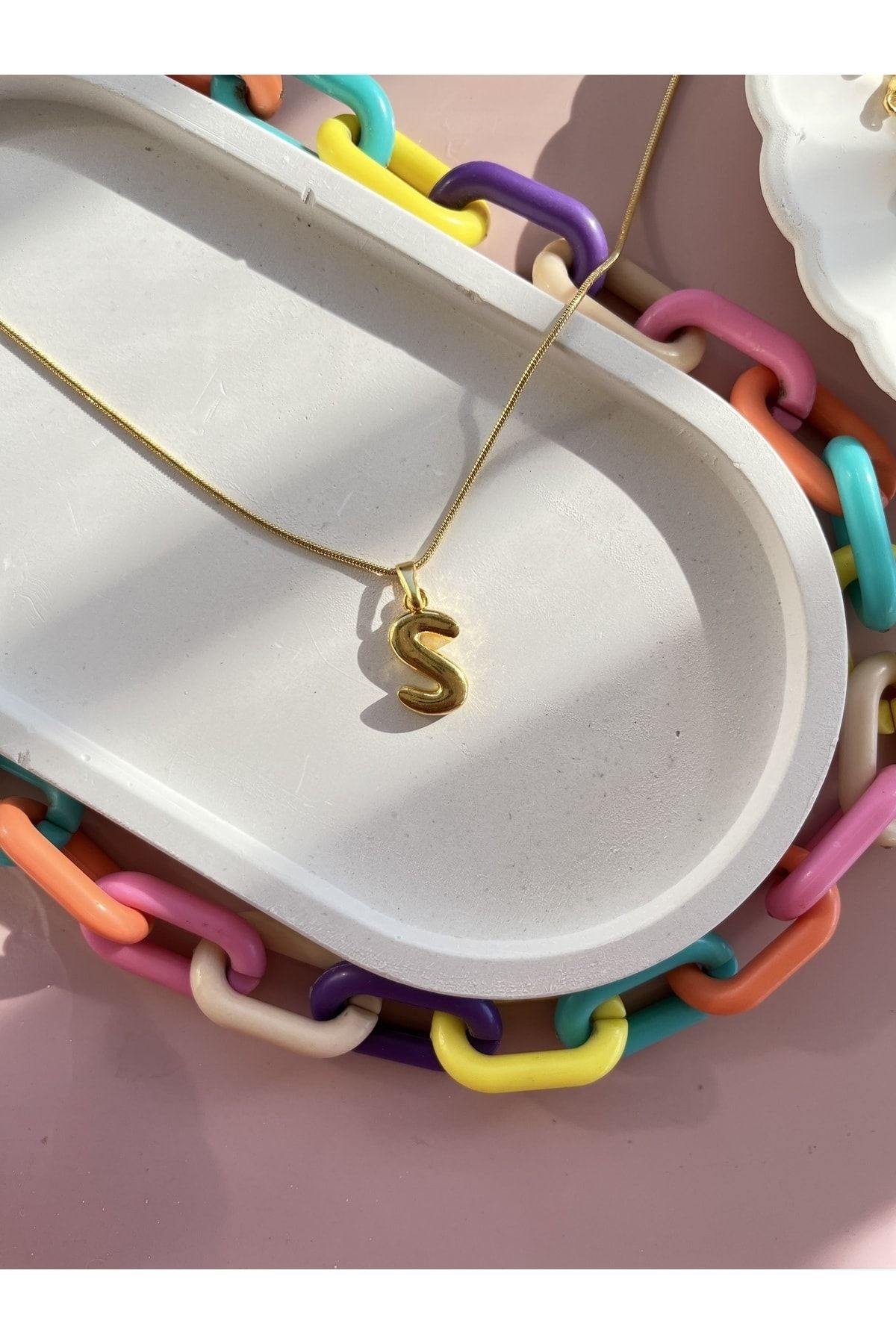Gold s initial clearance necklace