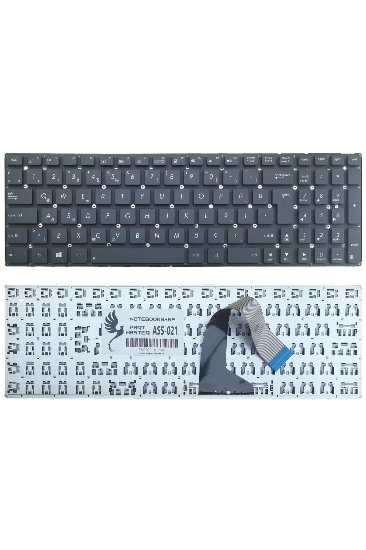 Asus X552C, A550DP, F550CC Klavye (Siyah)