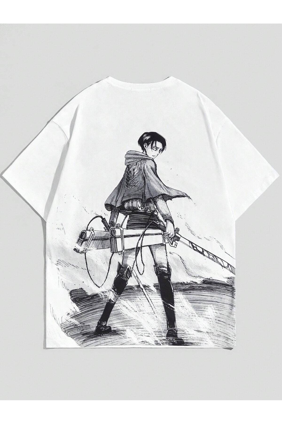 Levi Ackerman Attack on Titan Beyaz Çocuk Tshirt