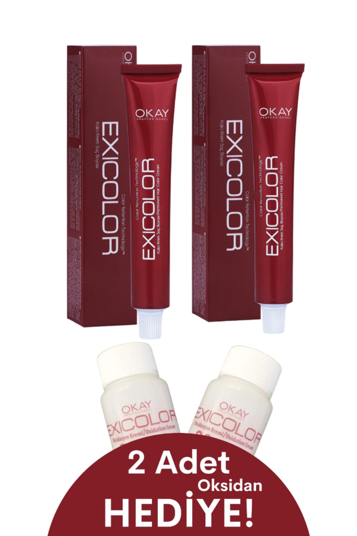 Exicolor Saç Boyası Tüp 60 Ml 8.111 Ekstra Küllü Açık Kumral 2 Adet (Oksidan Hediyeli 4'lü Set)