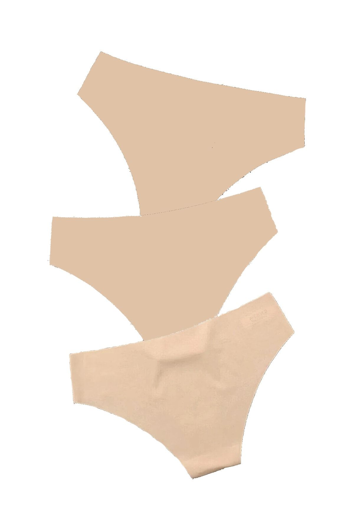 BENİMOLMALI 3-Piece Seamless Laser Cut Non-Marking Bikini Slip