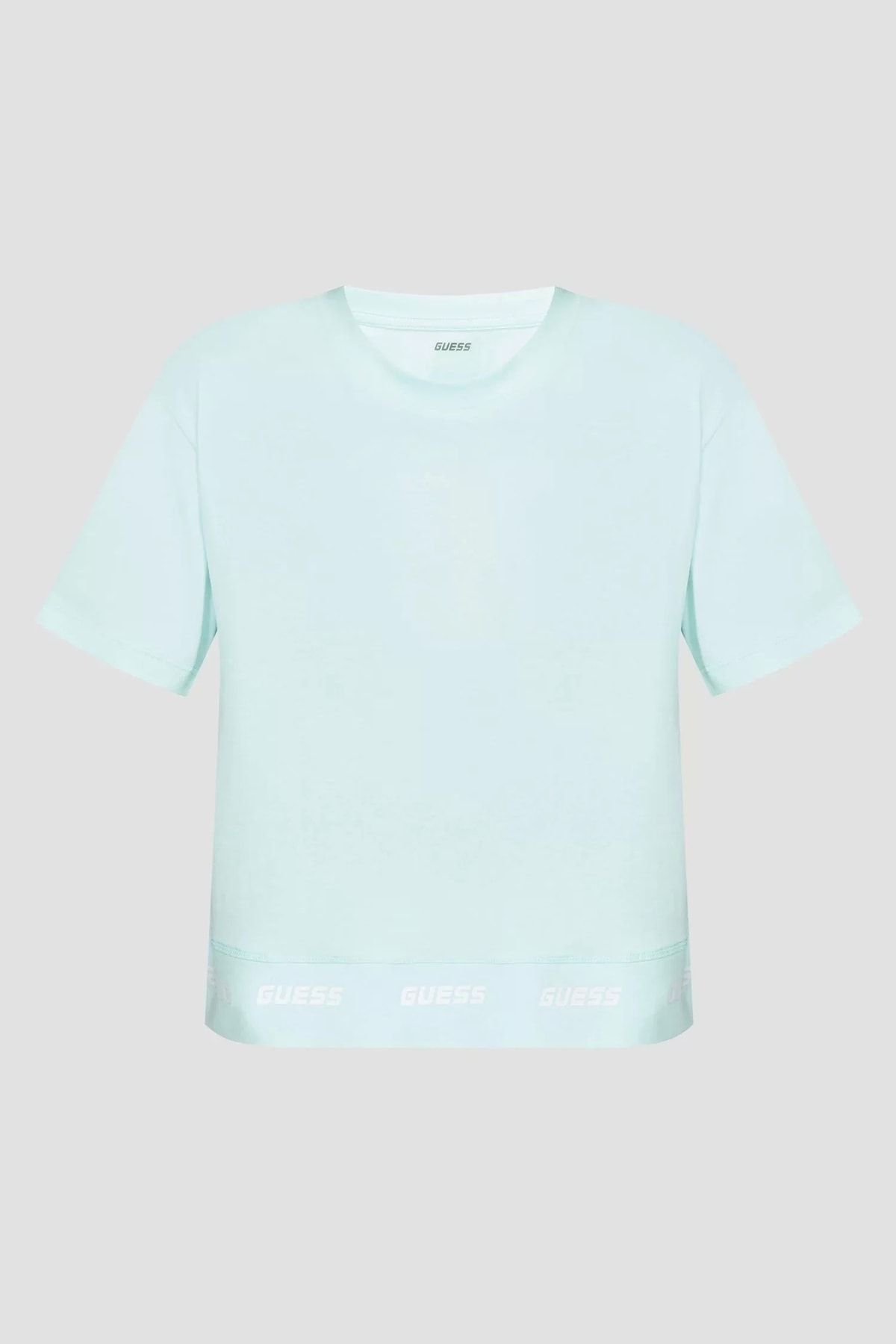 Guess تی شرت زنانه چاپ شده با لوگوی Mint Color Guess