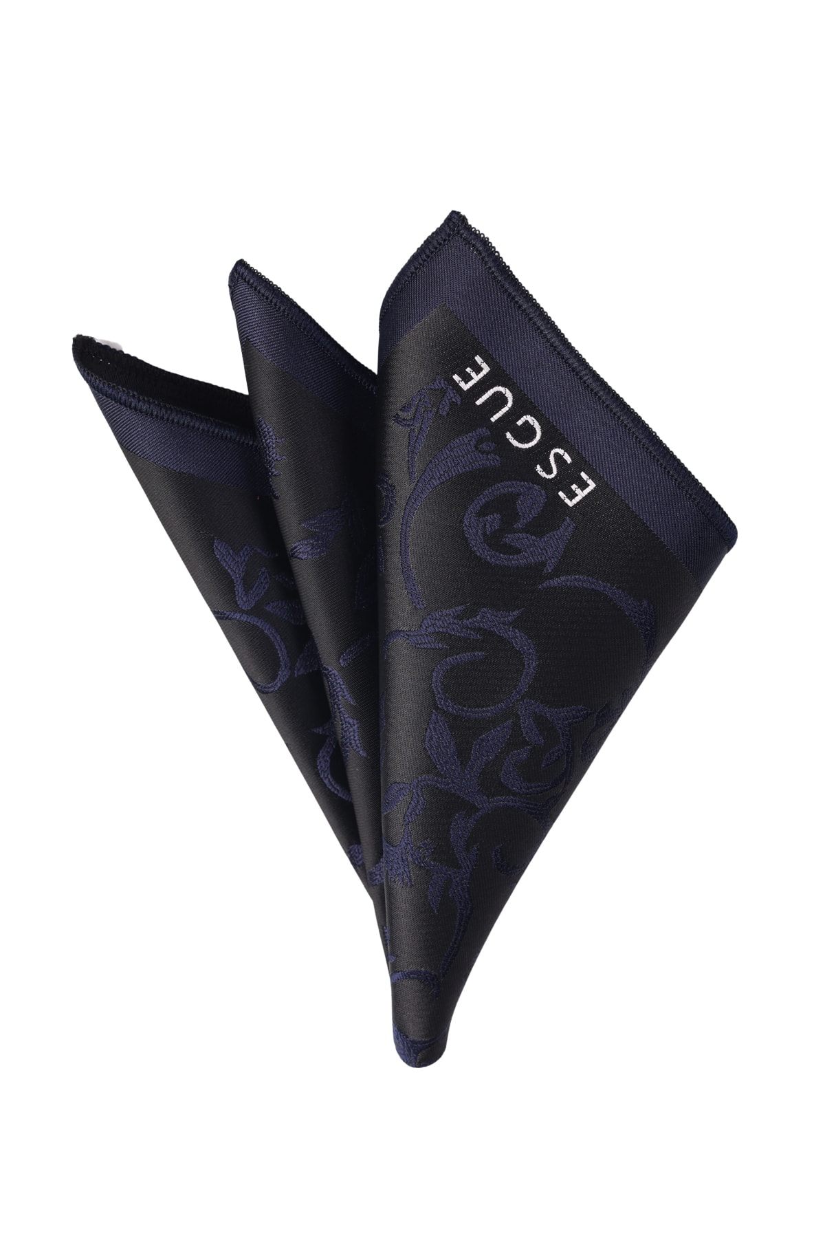  دستمال جیبی طرح‌دار سرمه‌ای و مشکی