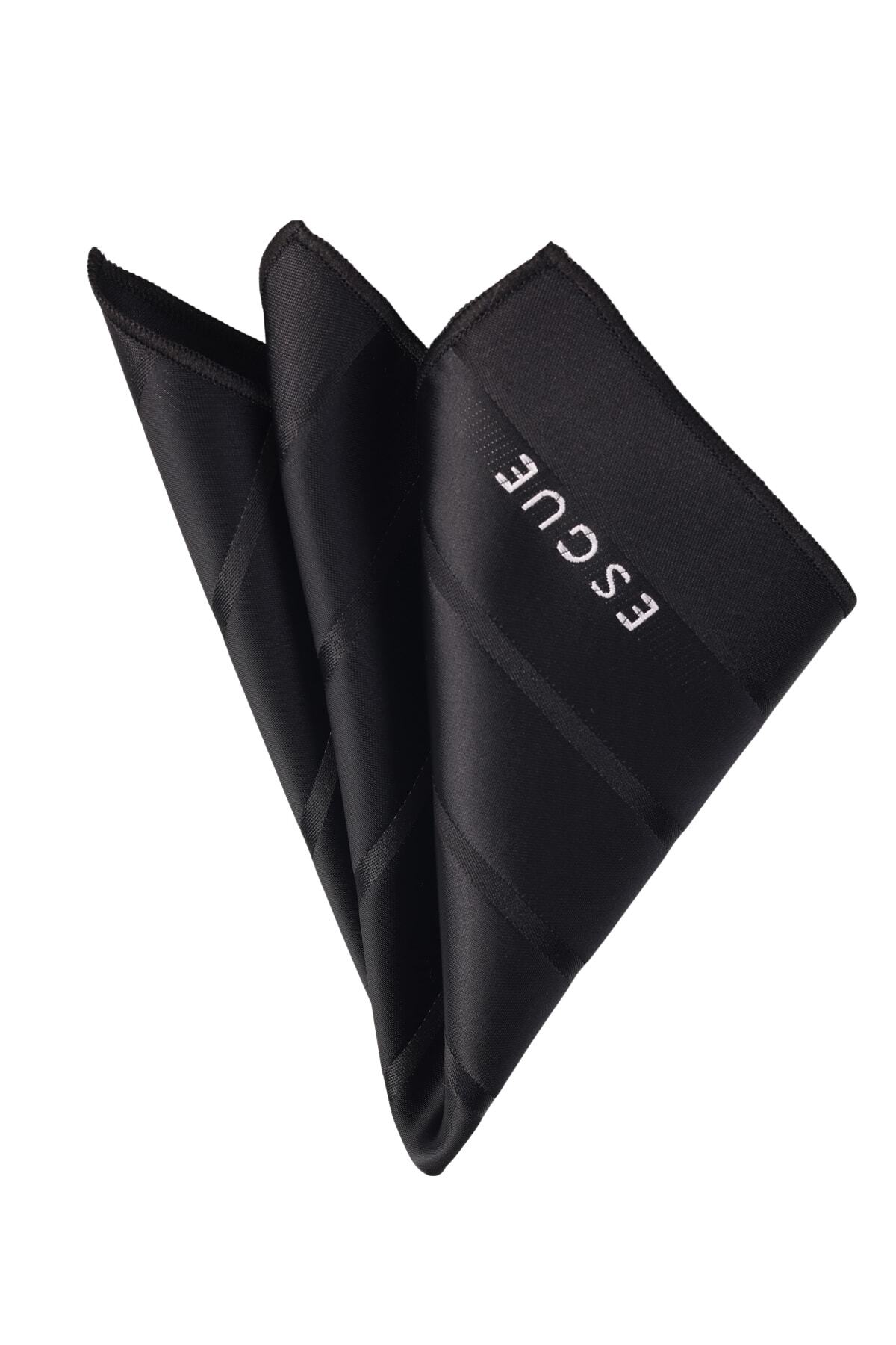  دستمال جیبی طرح راه راه مشکی