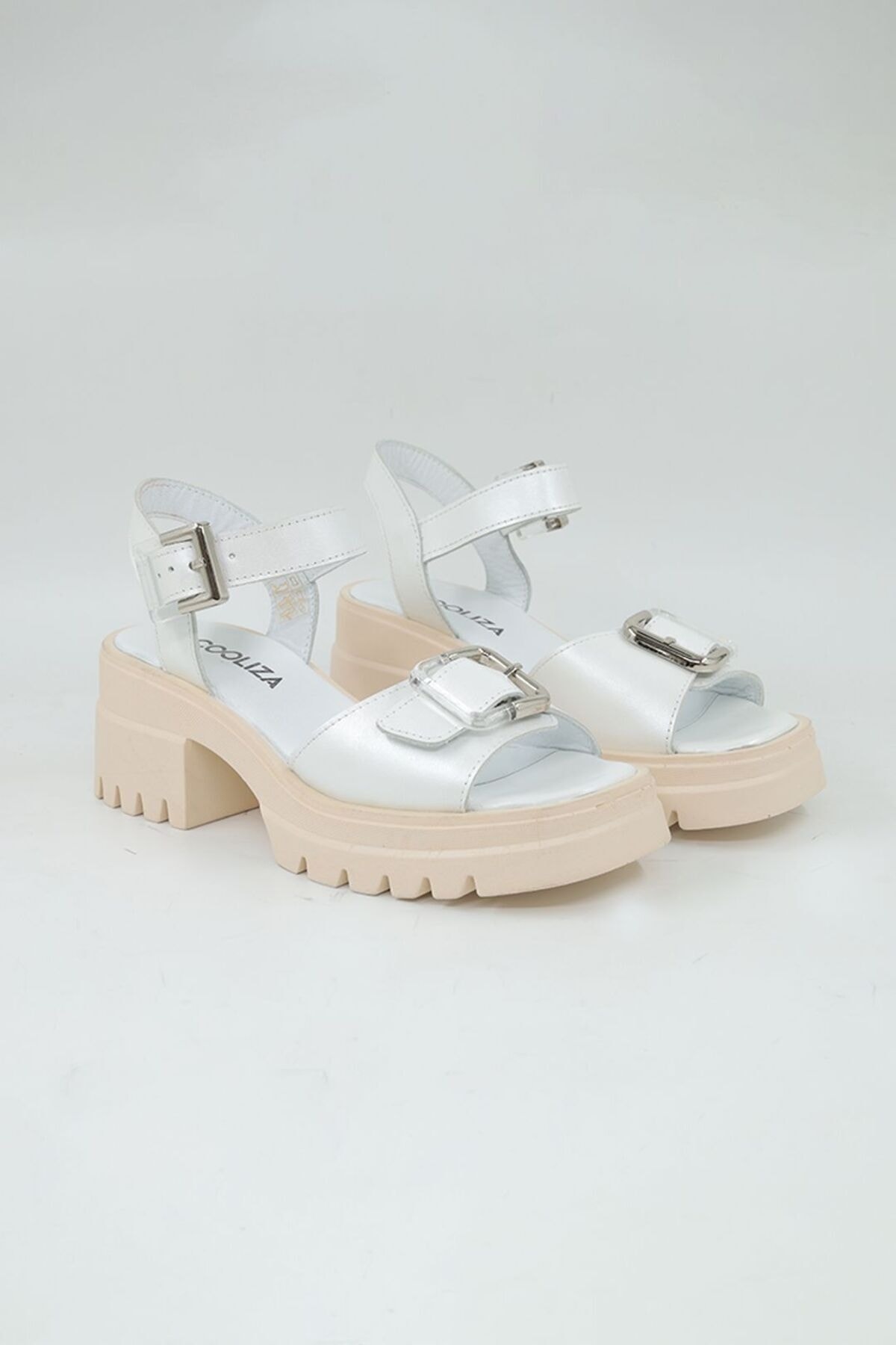 صندل زنانه سفید Cooliza | 2614 اورجینال - تصویر 6