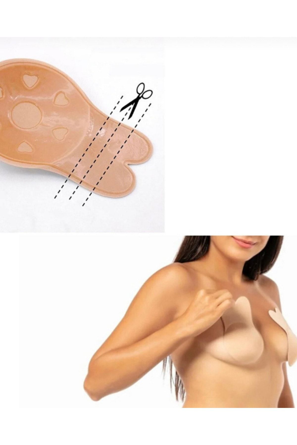 Lorelm Ghost Bra Adhesive Clip Nipple Covering Low-cut Bra - Trendyol