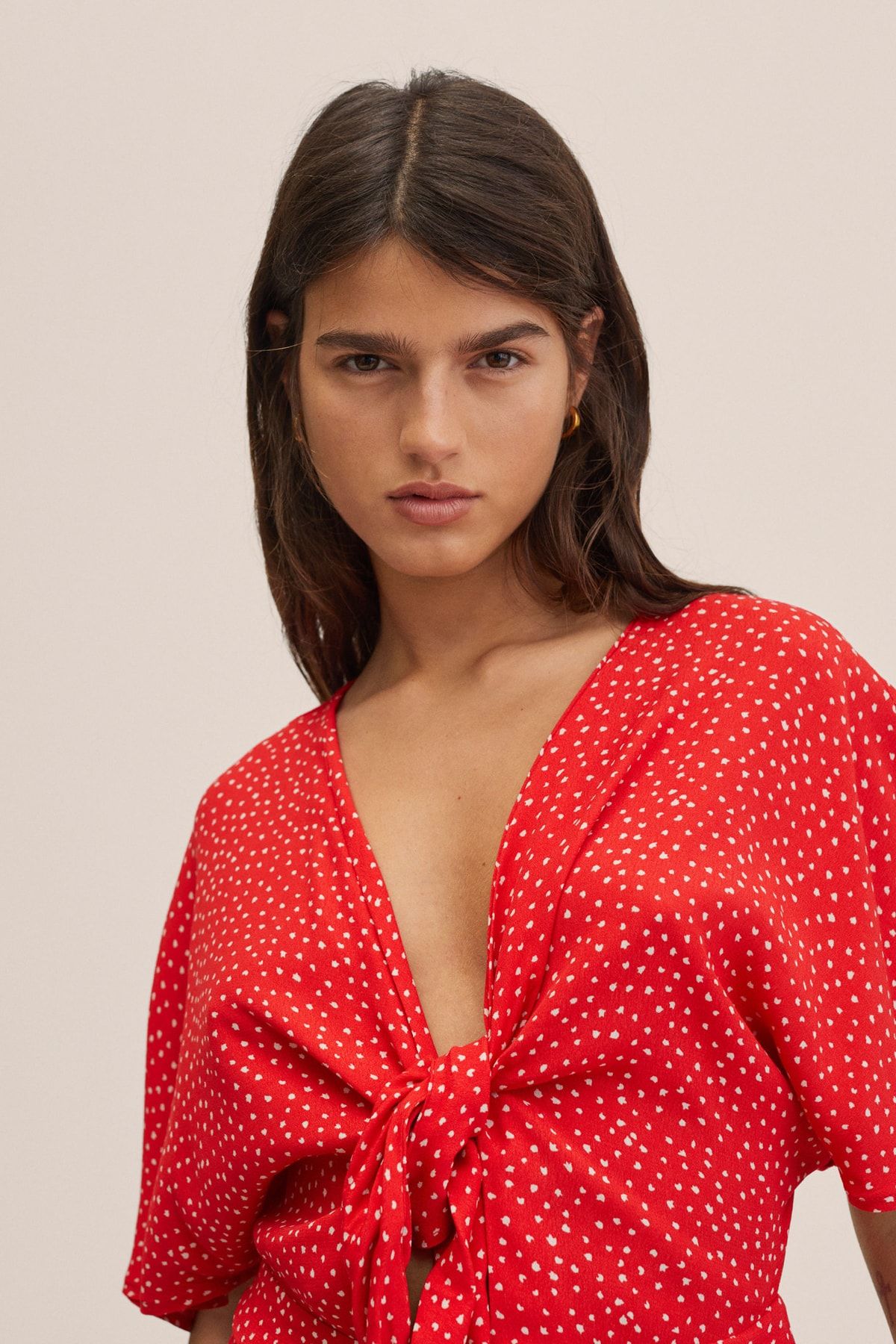 Red jumpsuit mango sale