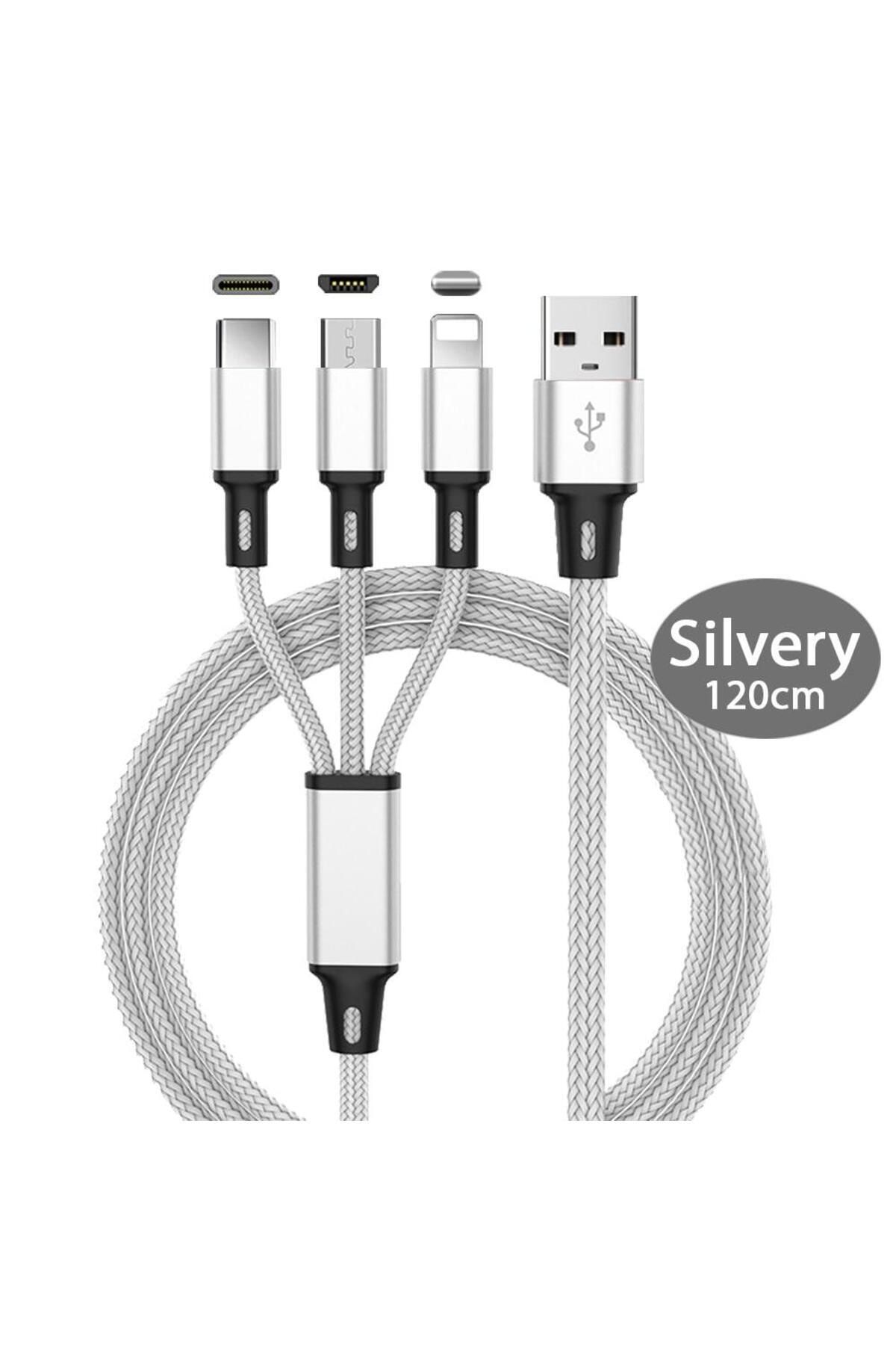BEBTECH Universal triple 3in1 Charger device Usb data Cable type c