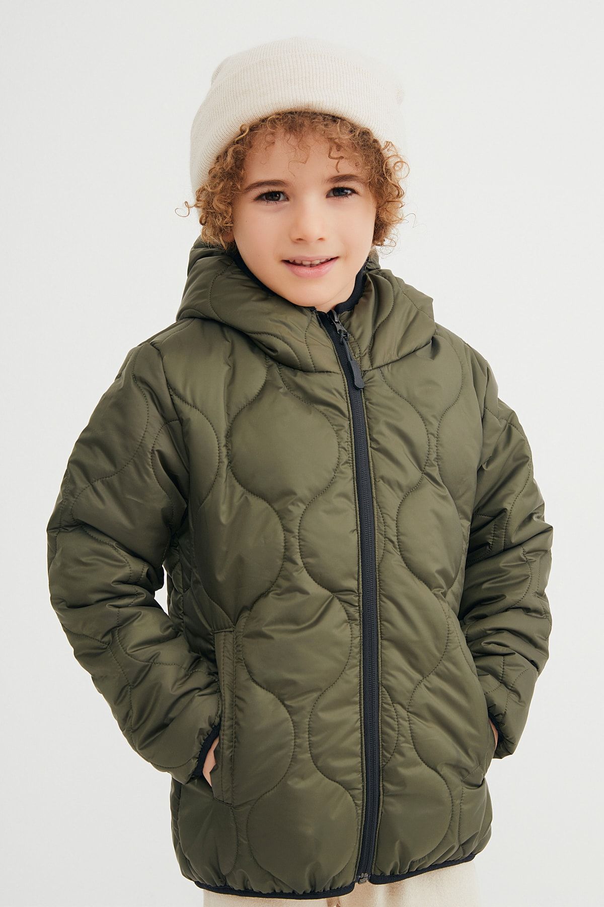 Boys khaki coat top