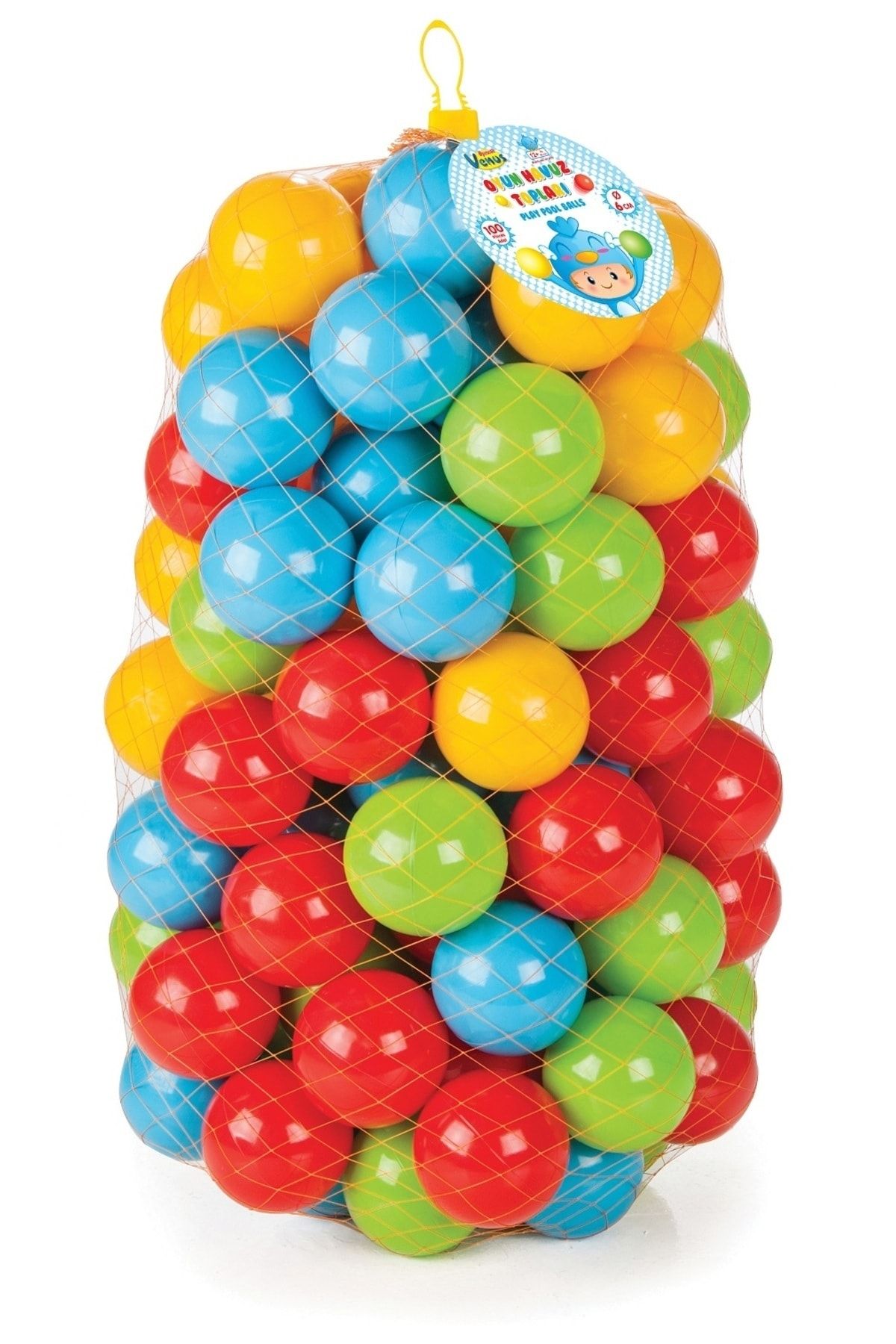 Havuz Topu 100 Adet / 6 Cm / File – Karışık Renkli