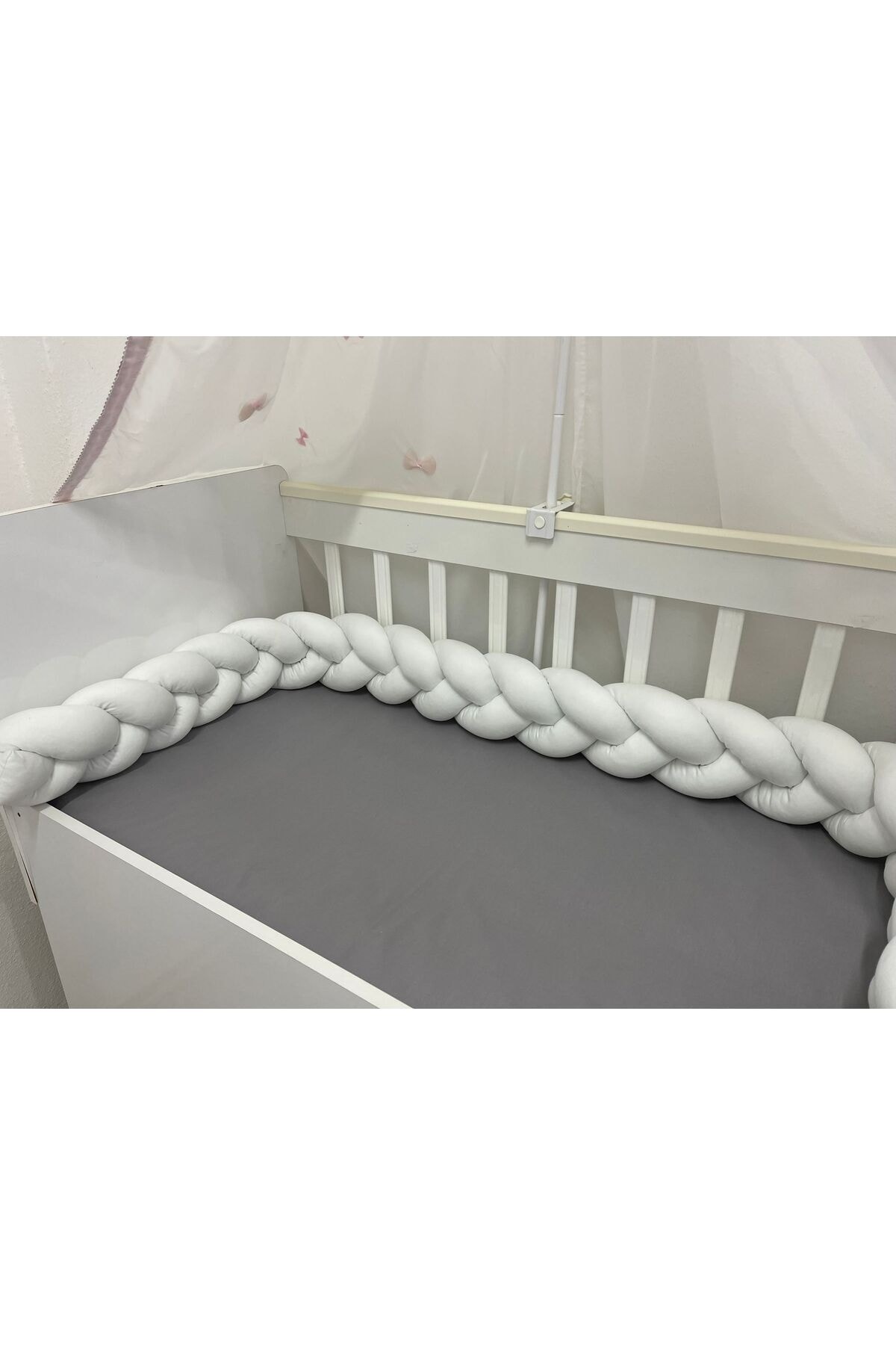Örgü Korumalık 360 cm 3'lü Örgü / 60x120 Anne Yanı - Park Beşik Koruyucu 3