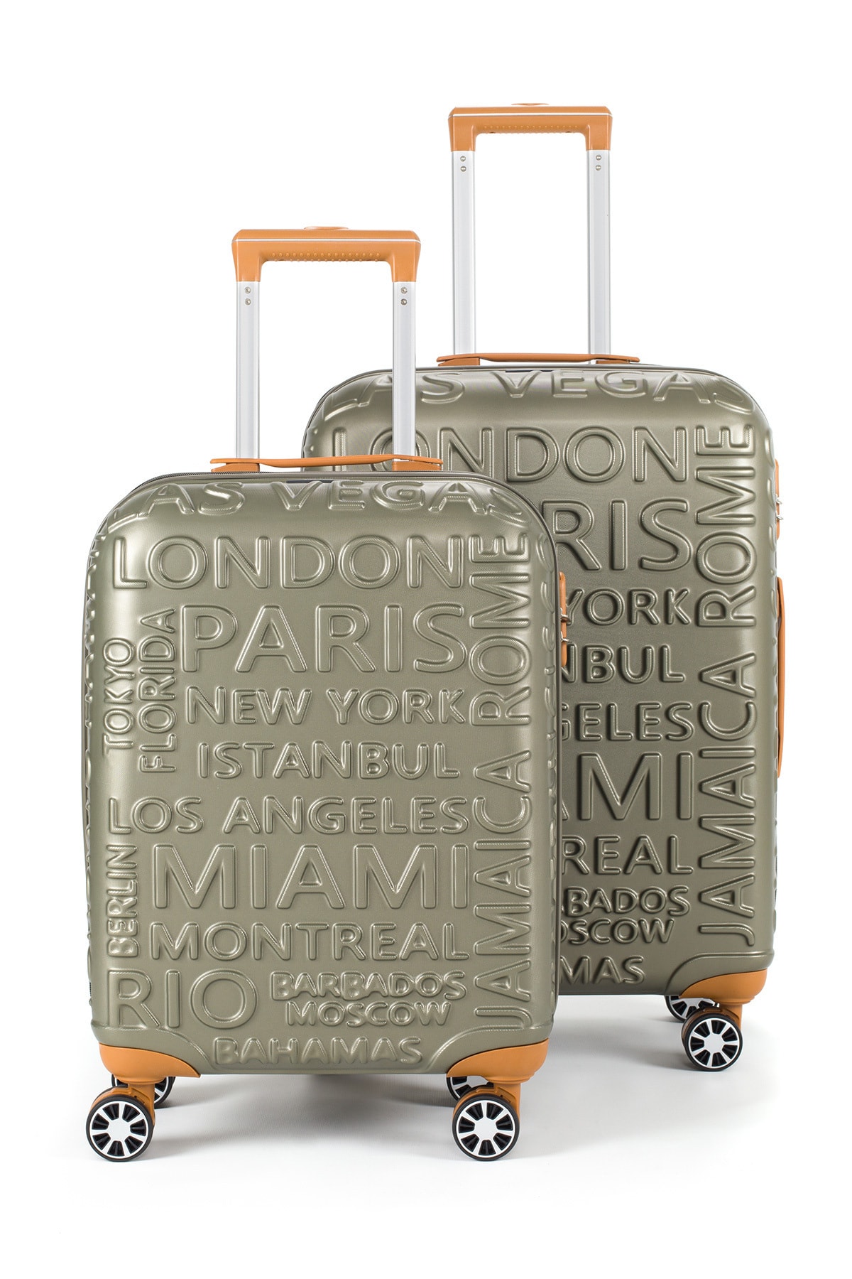 ÇÇS 5167 Ekstra Dayanıklı Kabin Ve Orta 2'li Valiz Seti