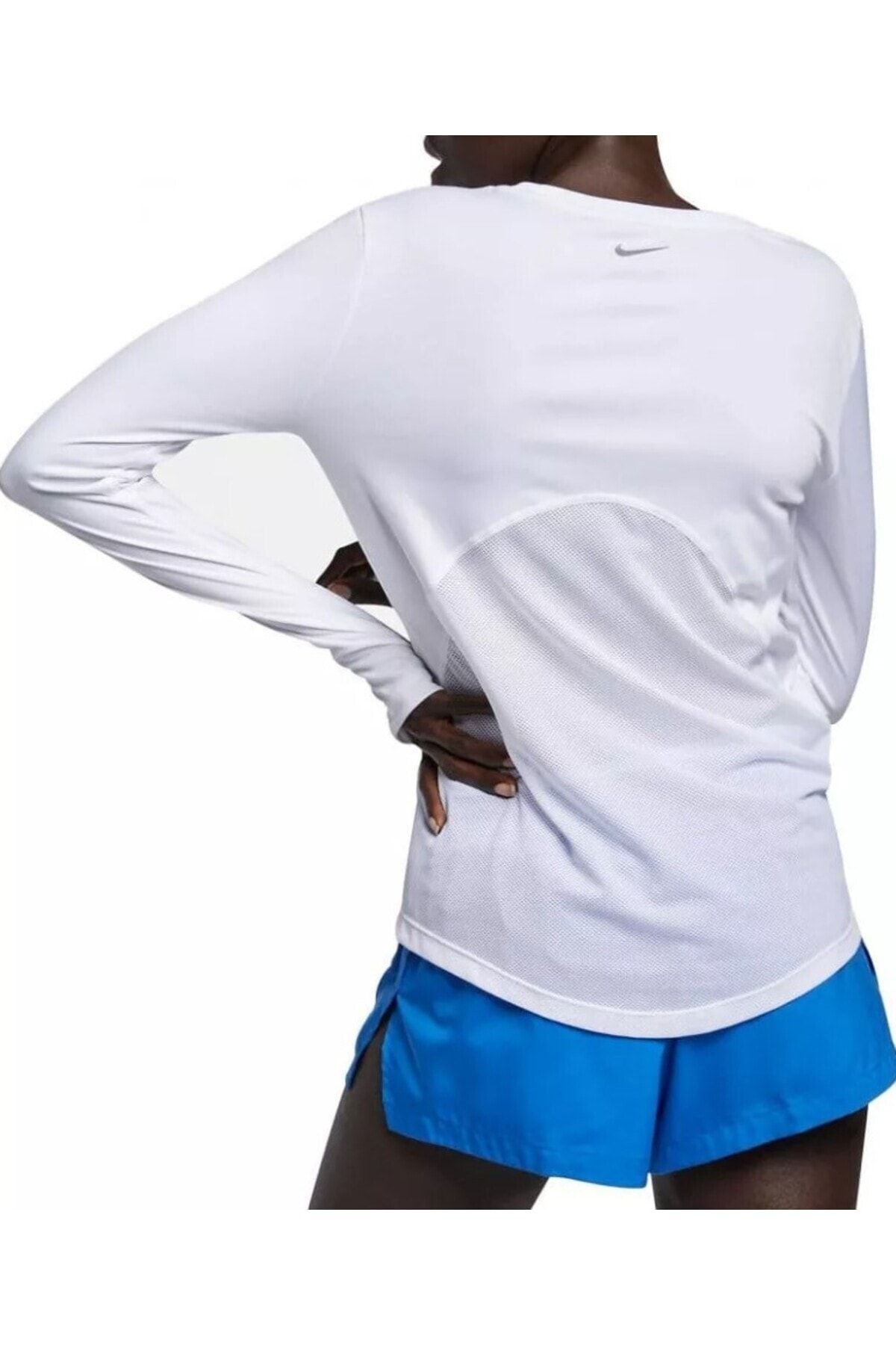White long sleeve running shirt best sale