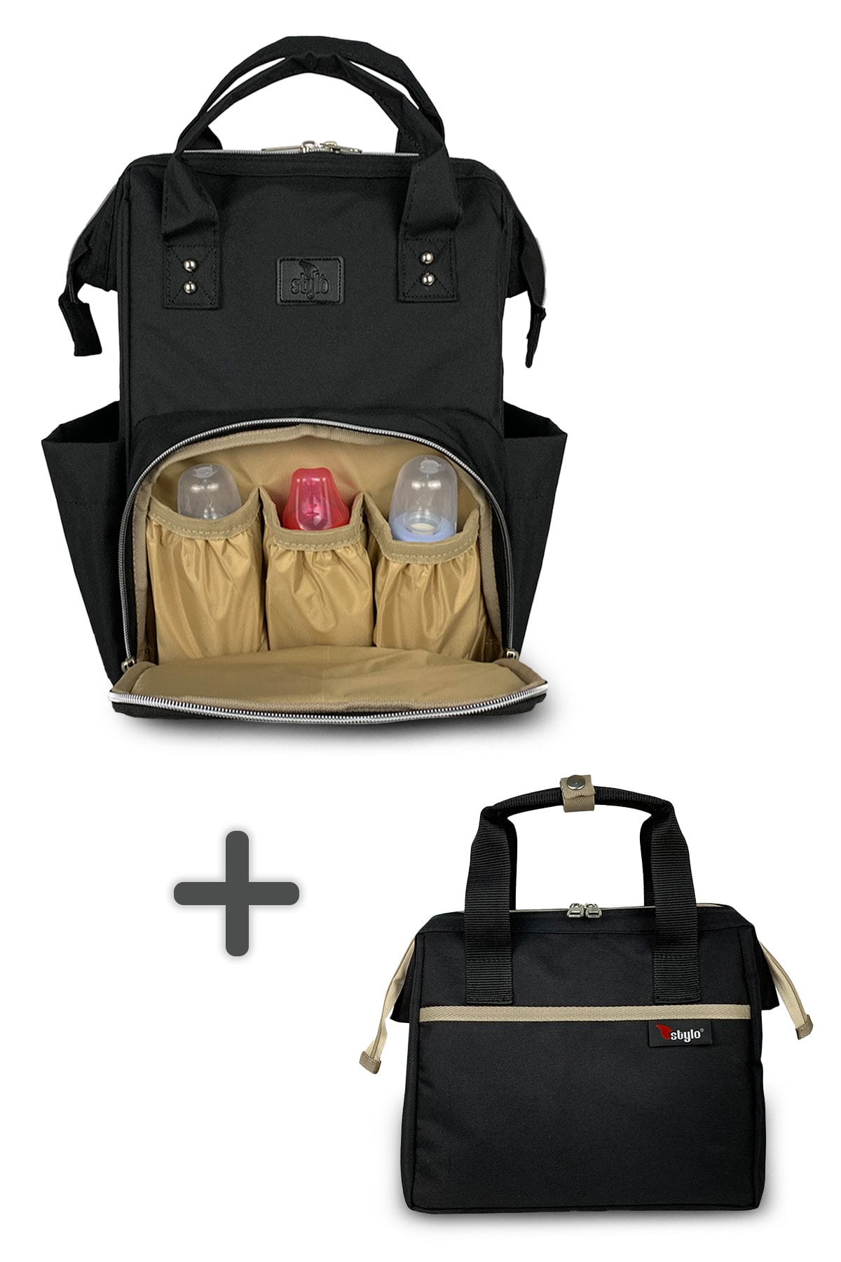 Stylo Paris Anne Bebek Bakım Çantası ve Isı Yalıtımlı Beach Bag Termos Çanta-2'li Takım fotoğrafı 2 (önizleme)