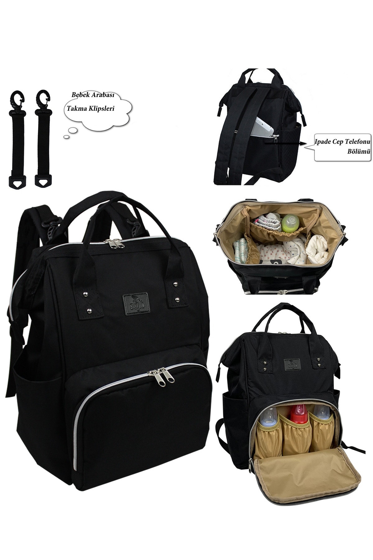 Stylo Paris Anne Bebek Bakım Çantası ve Isı Yalıtımlı Beach Bag Termos Çanta-2'li Takım fotoğrafı 5 (önizleme)