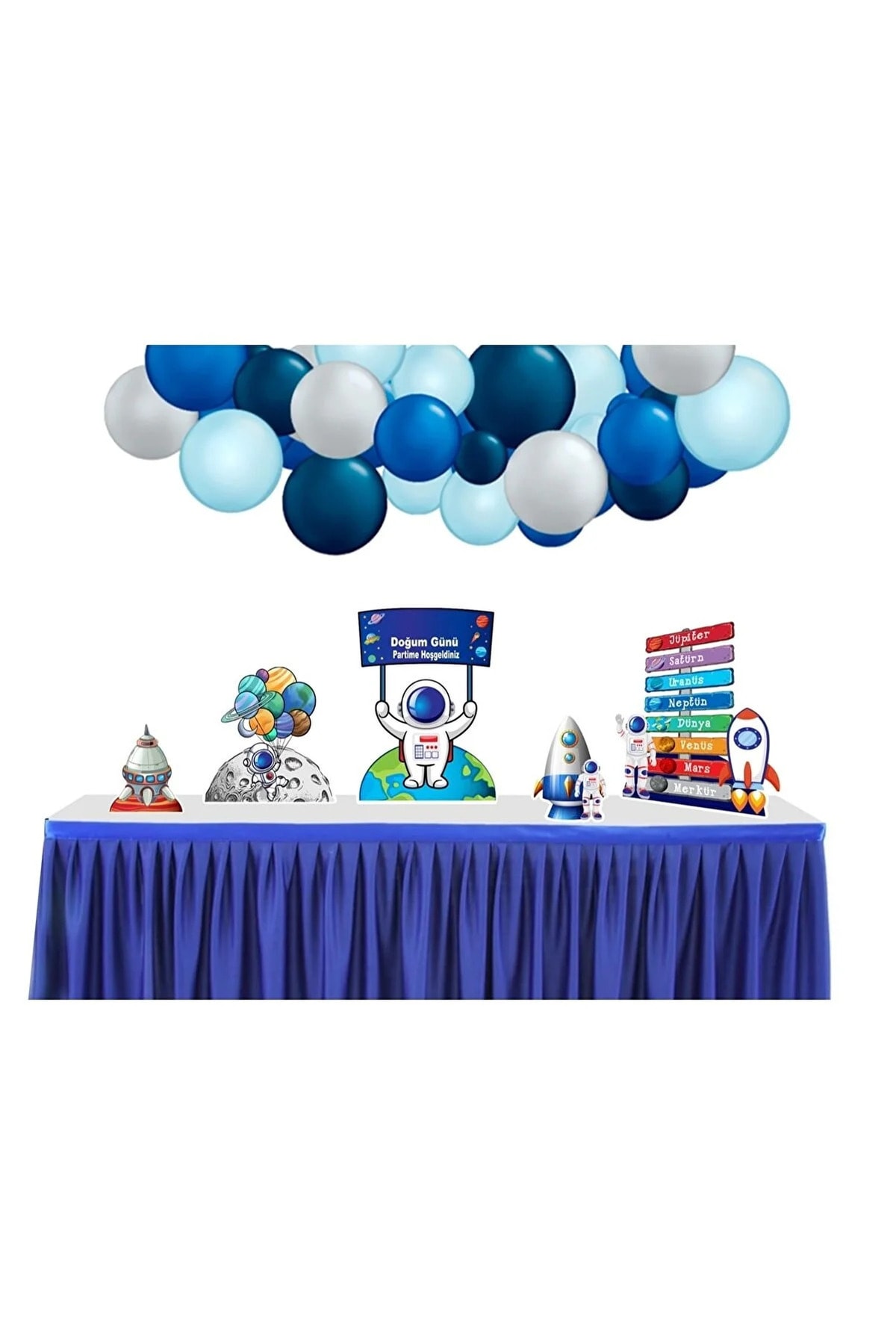 aşkın concept Uzay Astronot Temalı Doğum Günü Dekoratif Kişiye Öze Ayaklı Pano Seti