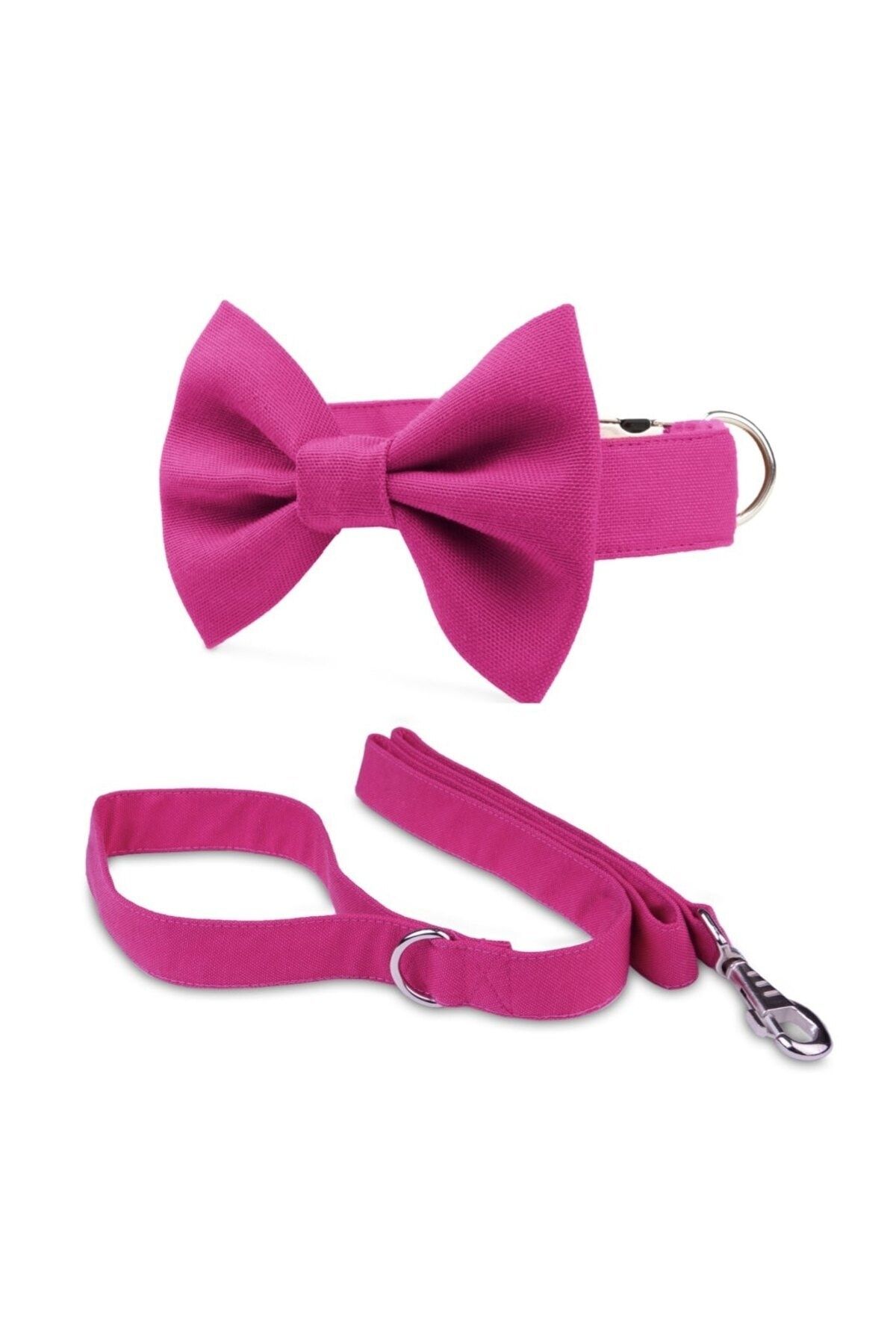 Lusi Doog Pink Bow Tie Dog Collar and Lease Set Trendyol