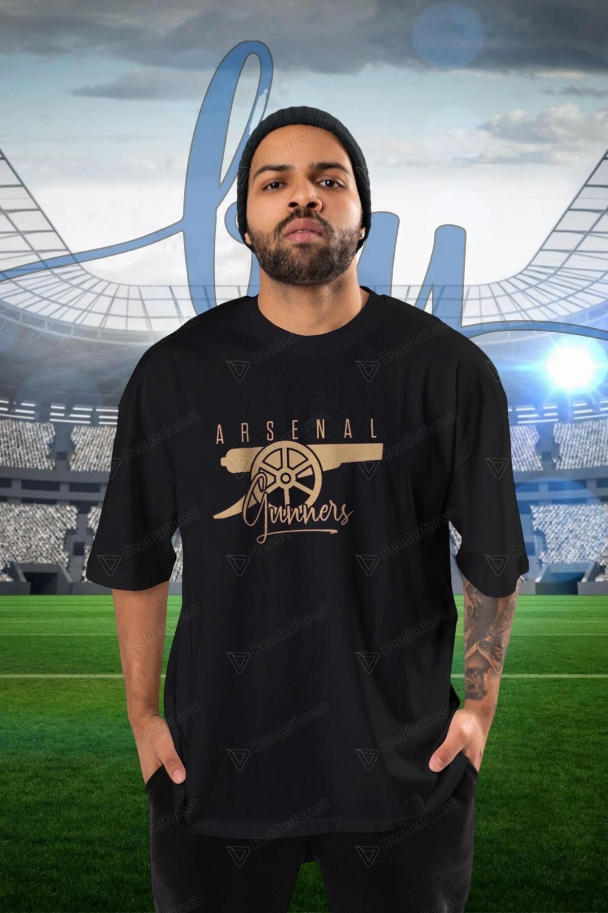 Biy Store Arsenal FC football jersey printed oversize unisex t