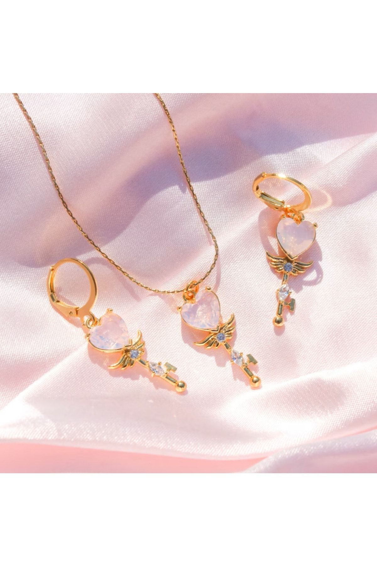 Chain and earring 2025 set gold