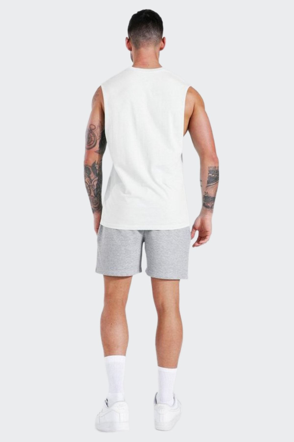 RABTEKS-Regular Fit Gray Printed Shorts 3