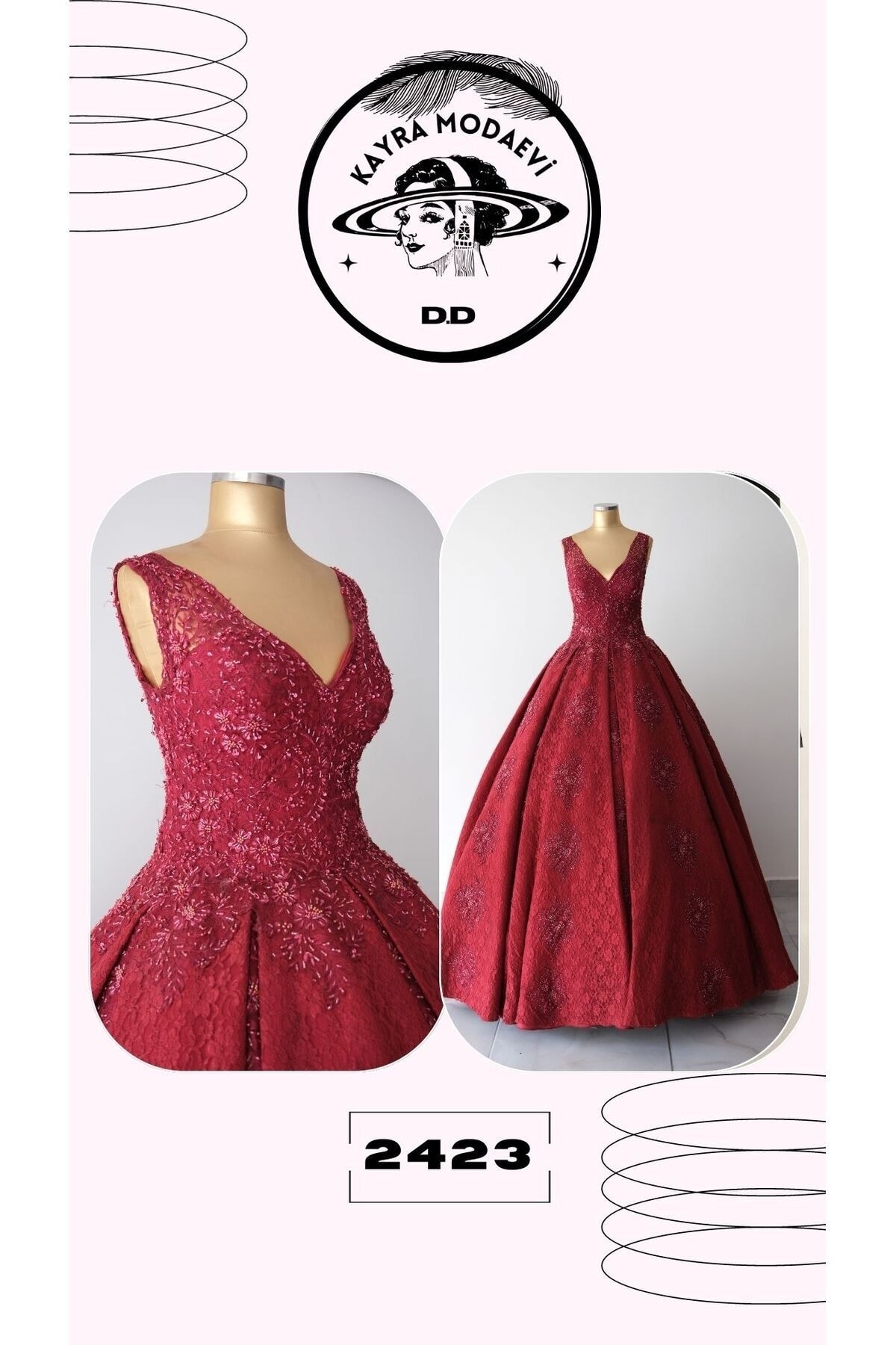 Burgundy Fluffy Engagement Dress
