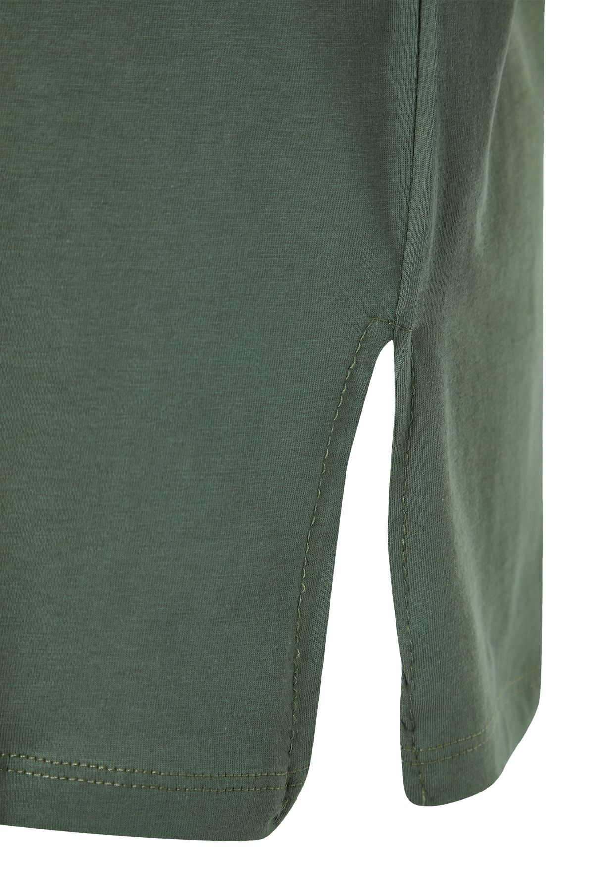 Trendyol Curve-Dark Mint Crew Neck T-Shirt 100% βαμβάκι - TBBSS22BF0031 7