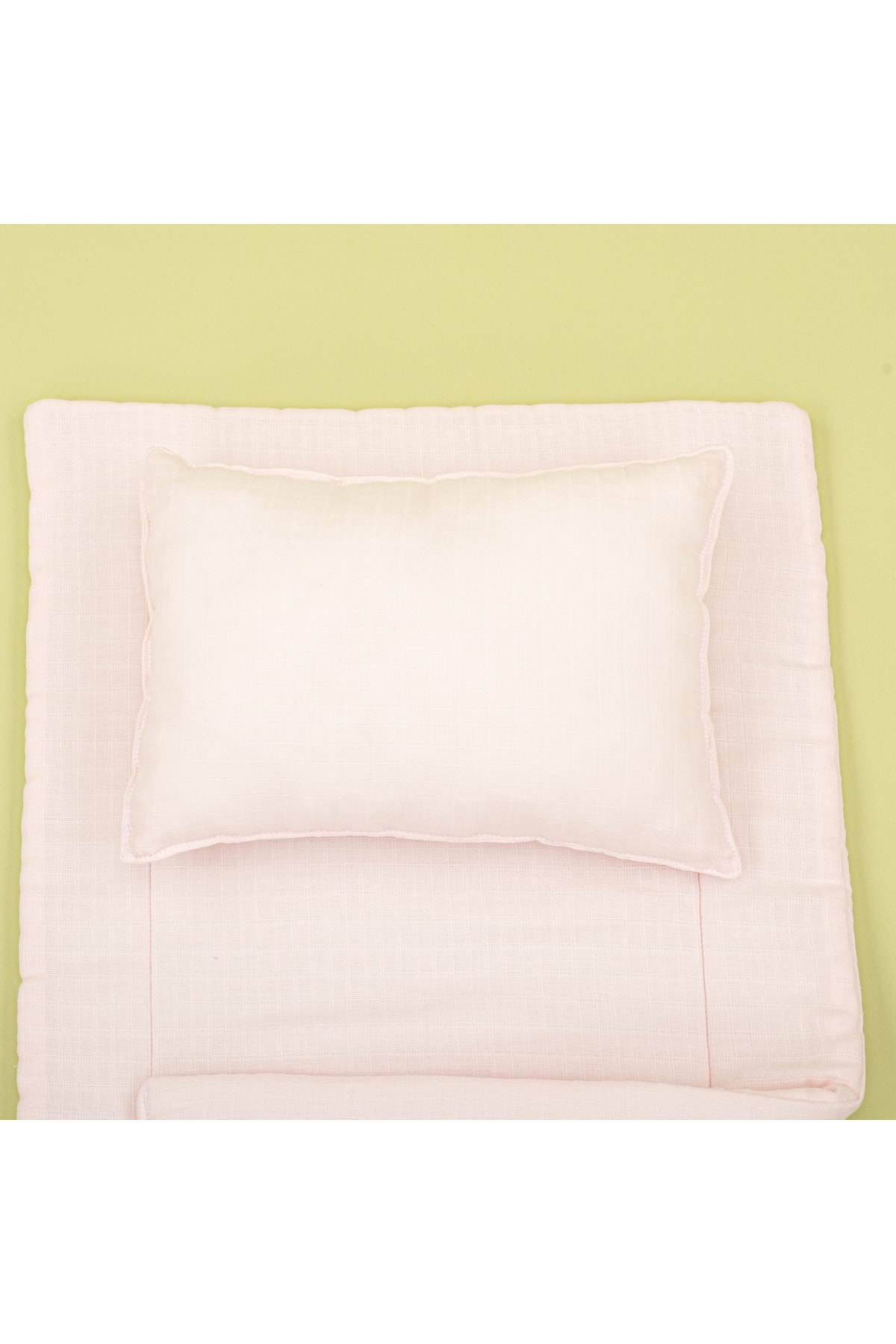 Yunikobaby Alt Açma Matı ve Yastık - Bebe Pembe Muslin fotoğrafı 2 (önizleme)