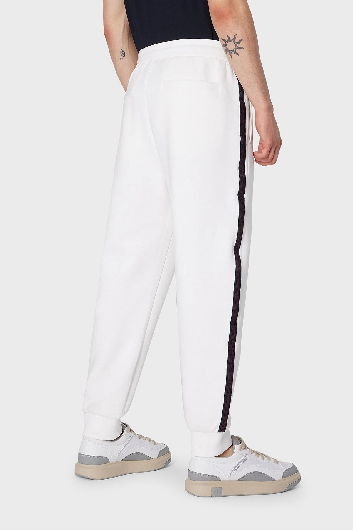 شلوار سفید مردانه پنبه متصل به طور منظم ورزشی 6rzpld zjzgz 1116 Armani Exchange