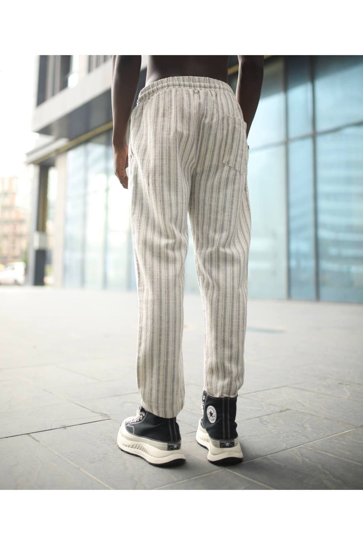 Striped loose discount fit pants