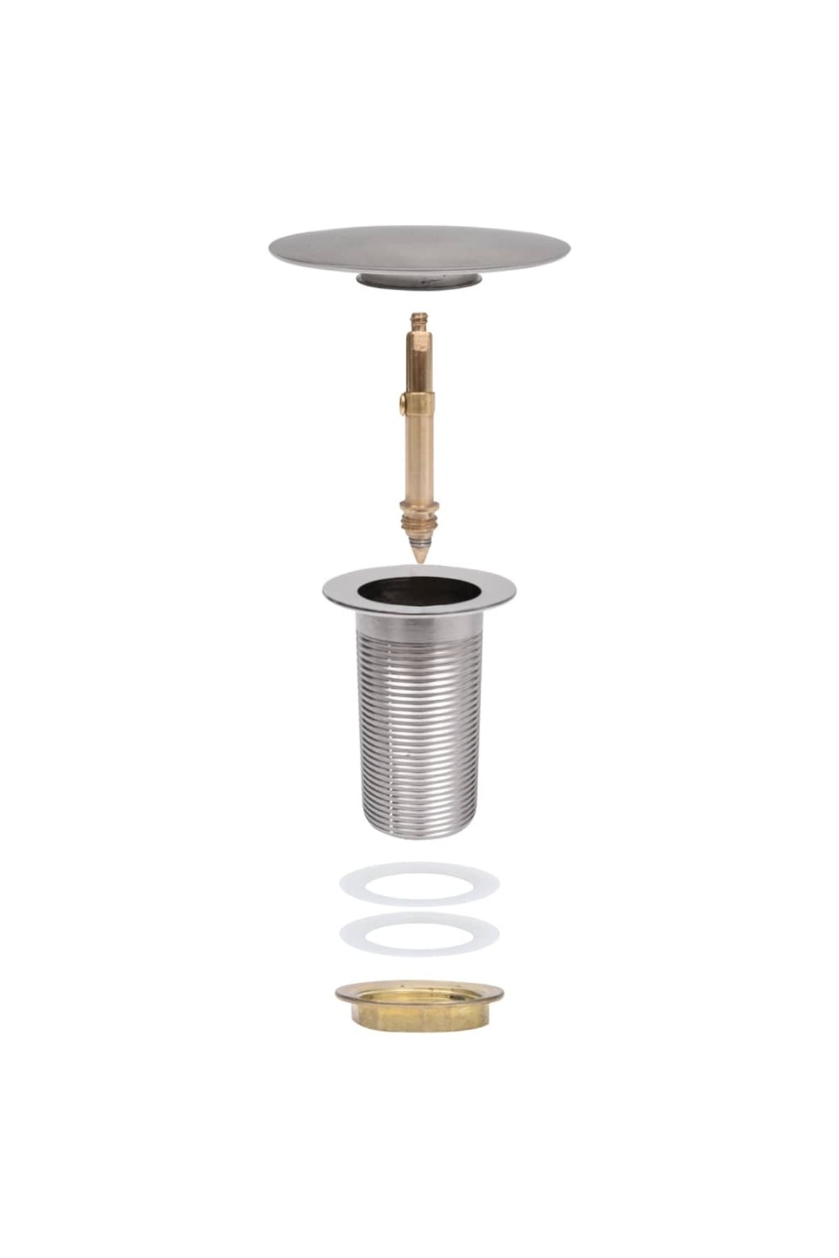 Vasca da bagno Chock Plug 43mm Regolabile Ricambio Pop Up Lavabo Lavabo Componente per Vasca Da Bagno Lavabo Lavabo Cucina Argento