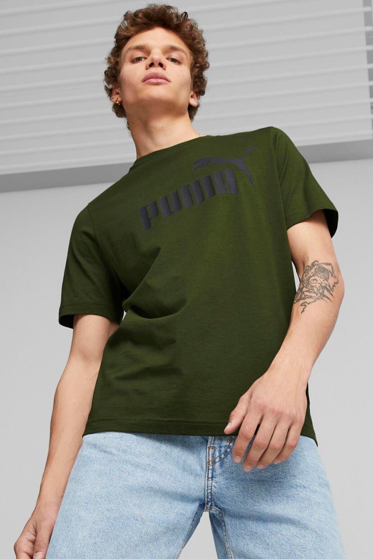 Puma ESS Logo Tee (s) Myrtle Haki Erkek Kısa Kol T-Shirt Fiyatı, Yorumları  - Trendyol