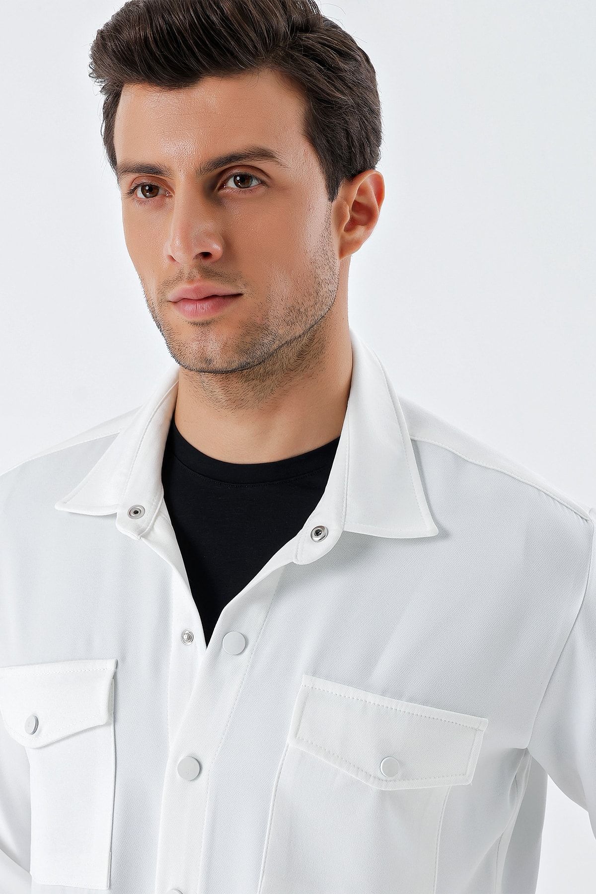 Bigdart پیراهن مردانه بزرگ 20193 - سفید